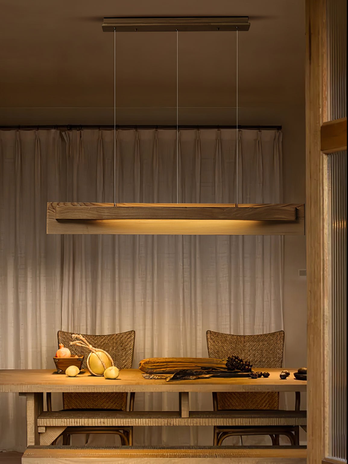 Zaraeyra Minimalist Wood Pendant Light-Neutral Decor