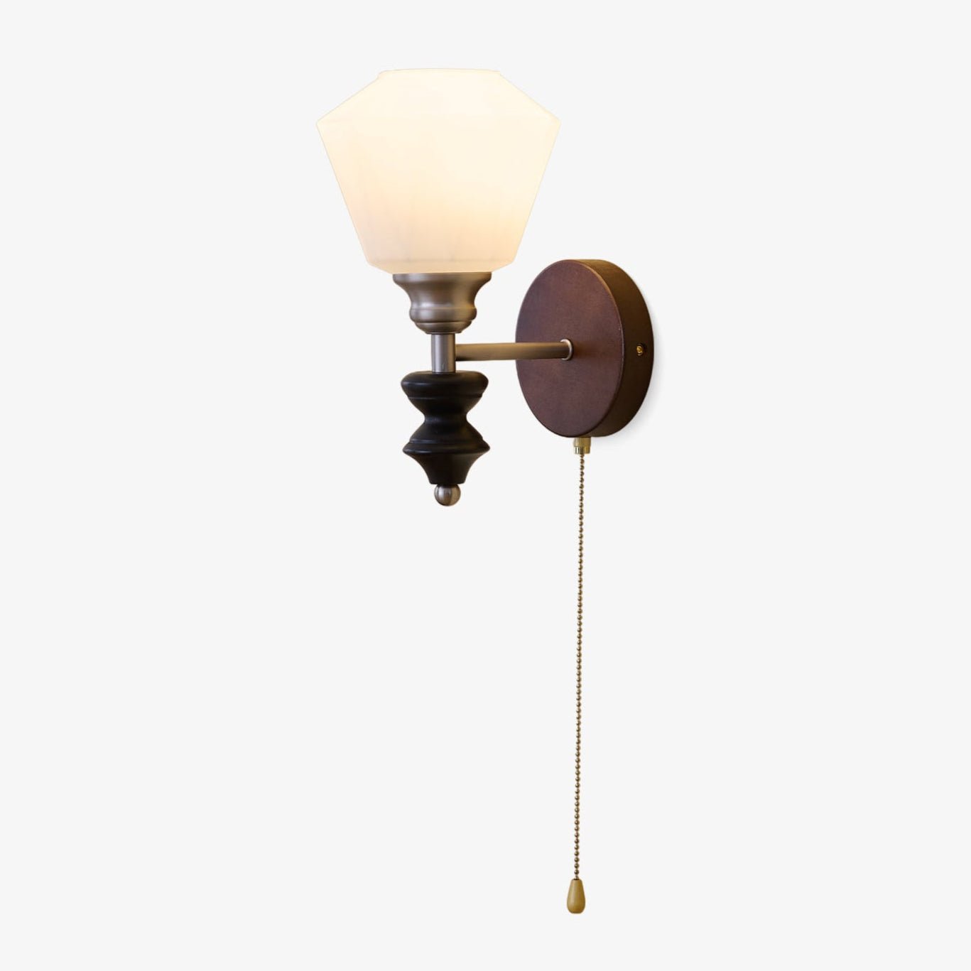 Lucille Elegance Classic Art Glass Wood Wall Lamp-Neutral Decor
