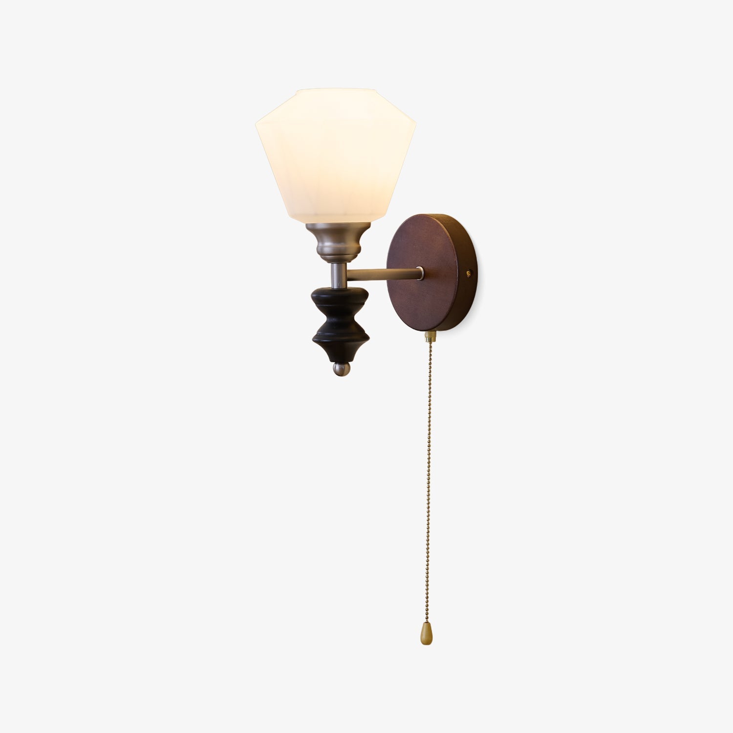 Lucille Elegance Classic Art Glass Wood Wall Lamp-Neutral Decor