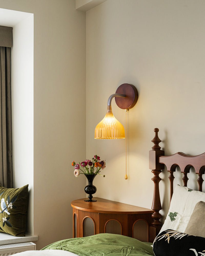 Cimararae Elegance Classic Wood Wall Lamp-Neutral Decor