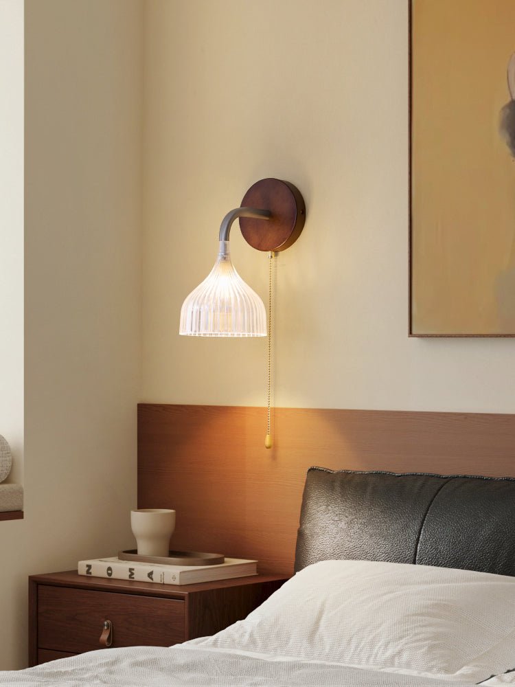 Cimararae Elegance Classic Wood Wall Lamp-Neutral Decor
