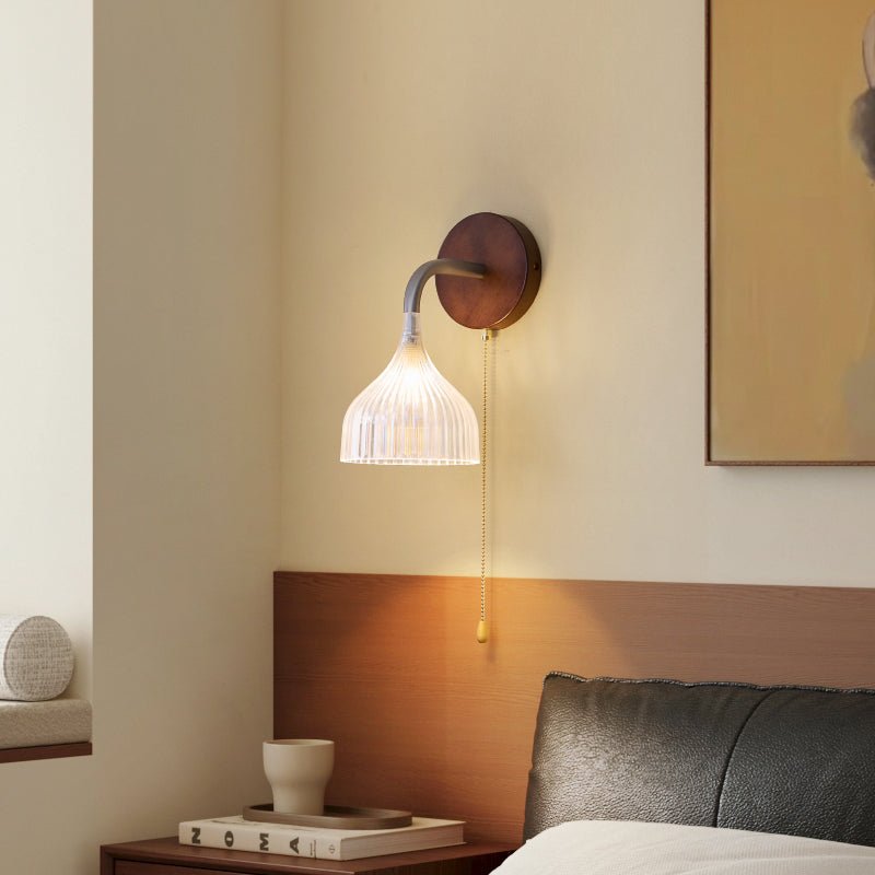 Cimararae Elegance Classic Wood Wall Lamp-Neutral Decor
