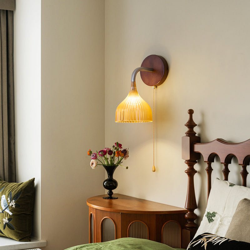 Cimararae Elegance Classic Wood Wall Lamp-Neutral Decor