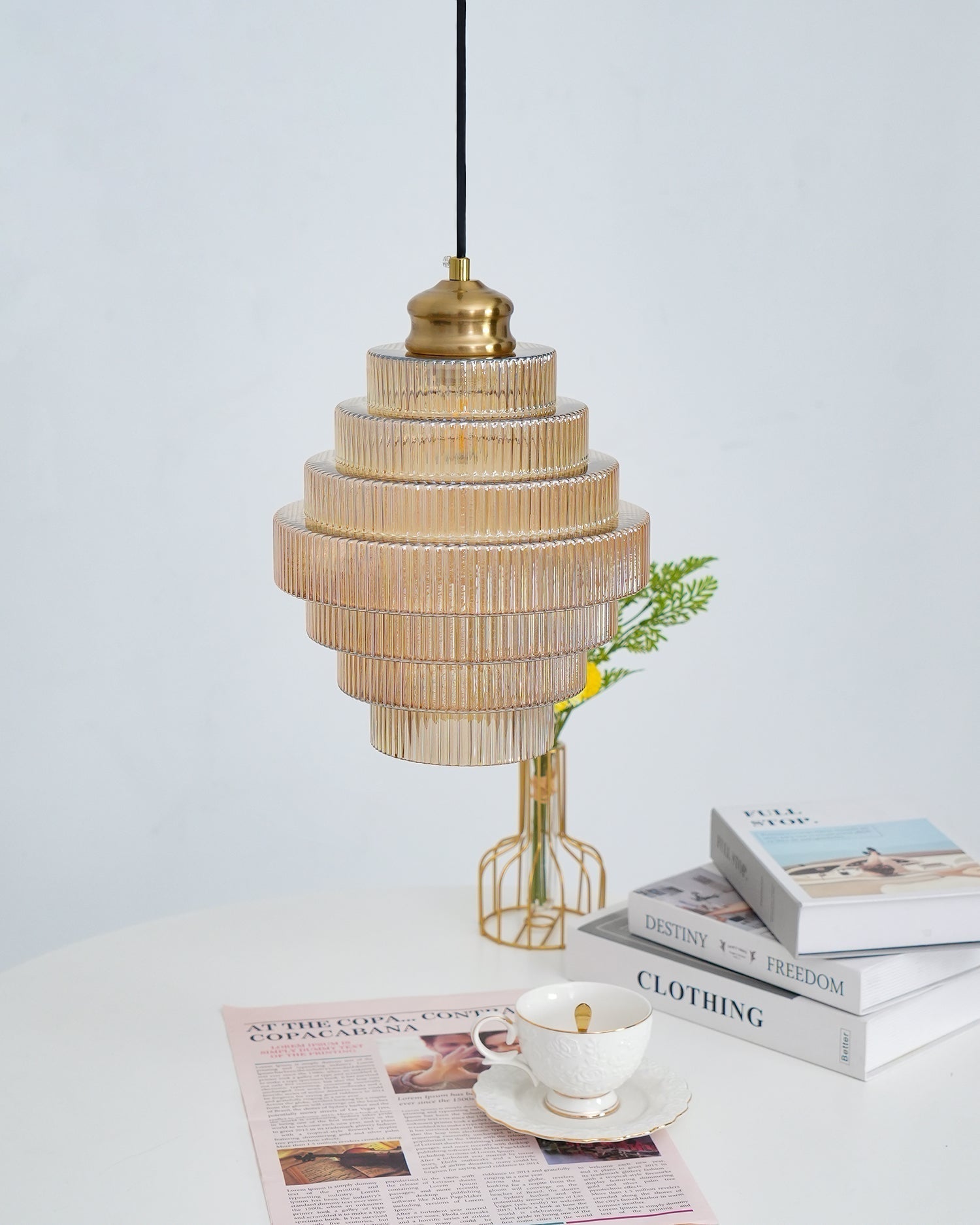 Svena Glass Pendant Lamp-Neutral Decor