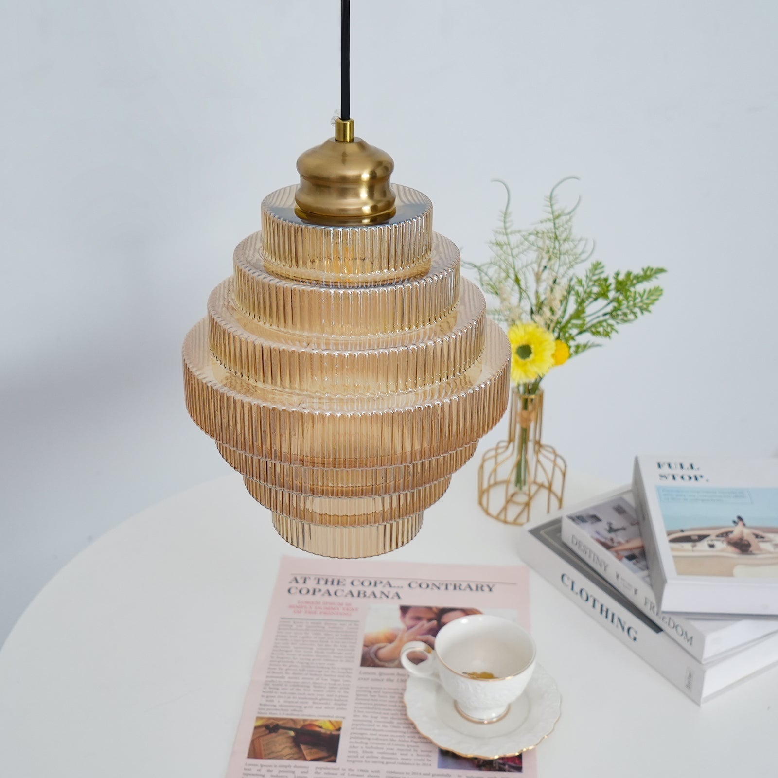 Svena Glass Pendant Lamp-Neutral Decor