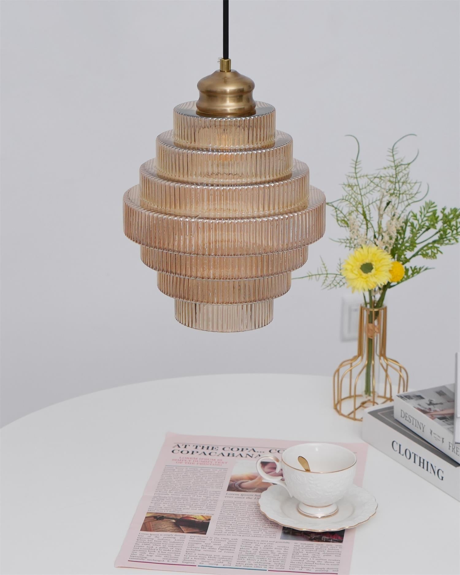 Svena Glass Pendant Lamp-Neutral Decor