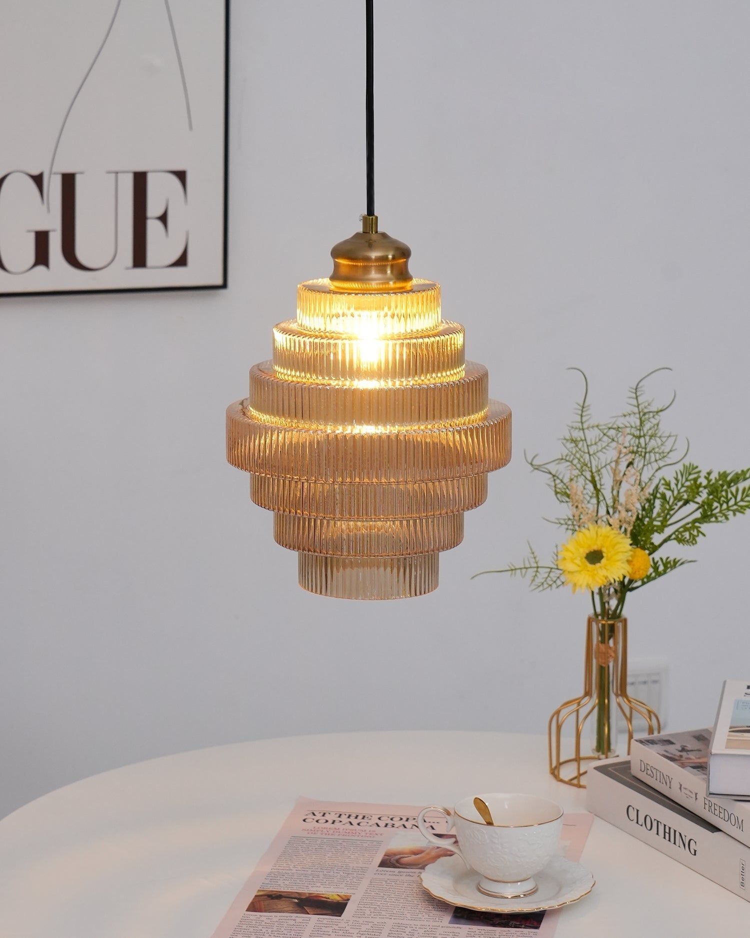 Svena Glass Pendant Lamp-Neutral Decor