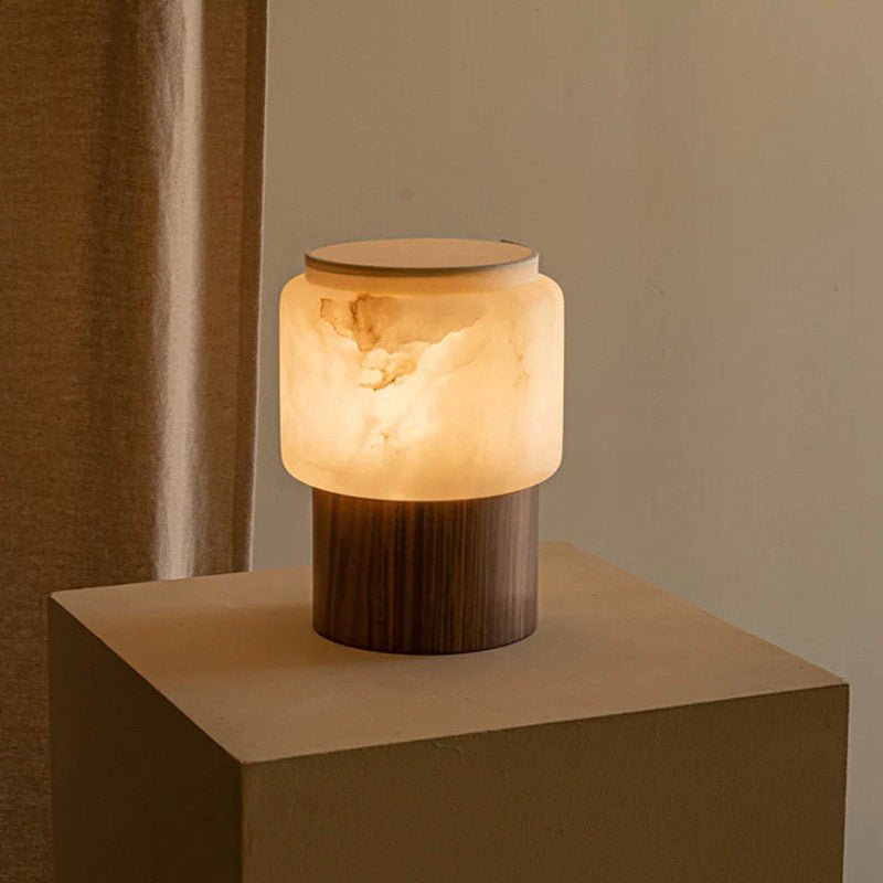 Luma Core Alabaster Table Lamp-Neutral Decor