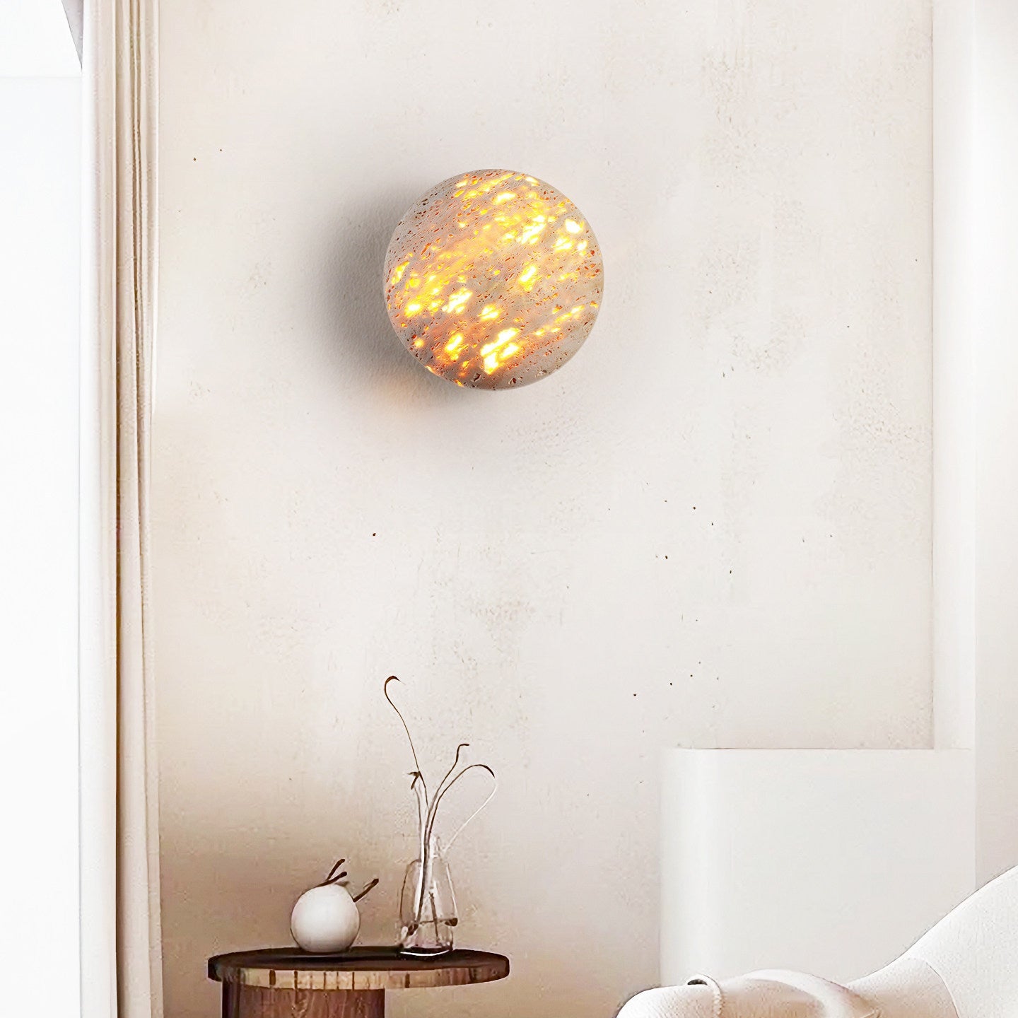 Luma Stone Wall Light-Neutral Decor