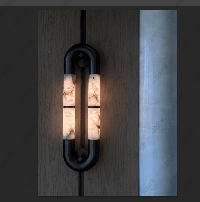 Gloxa Arc Twin Alabaster Wall Lamp-Neutral Decor