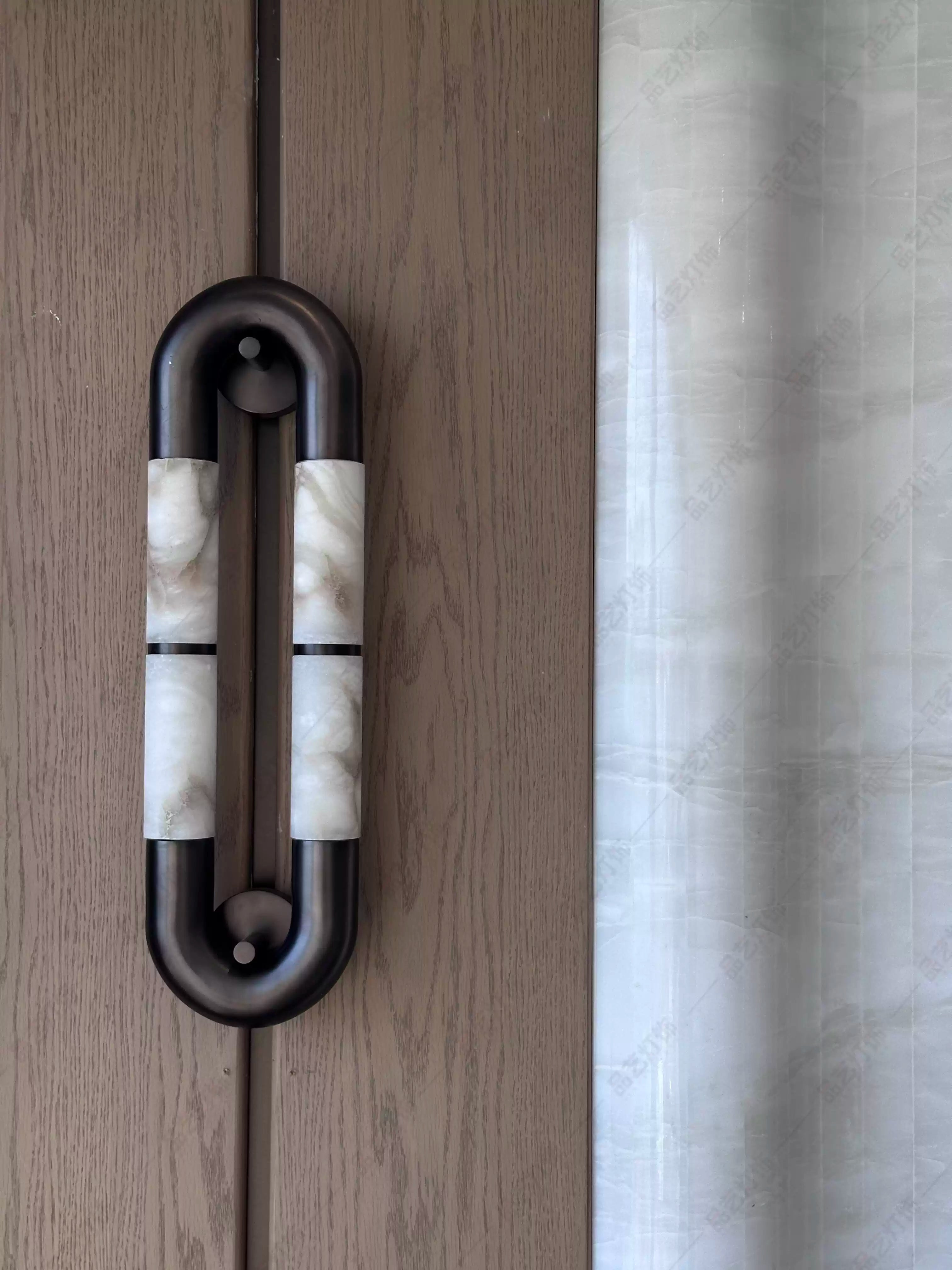 Gloxa Arc Twin Alabaster Wall Lamp-Neutral Decor