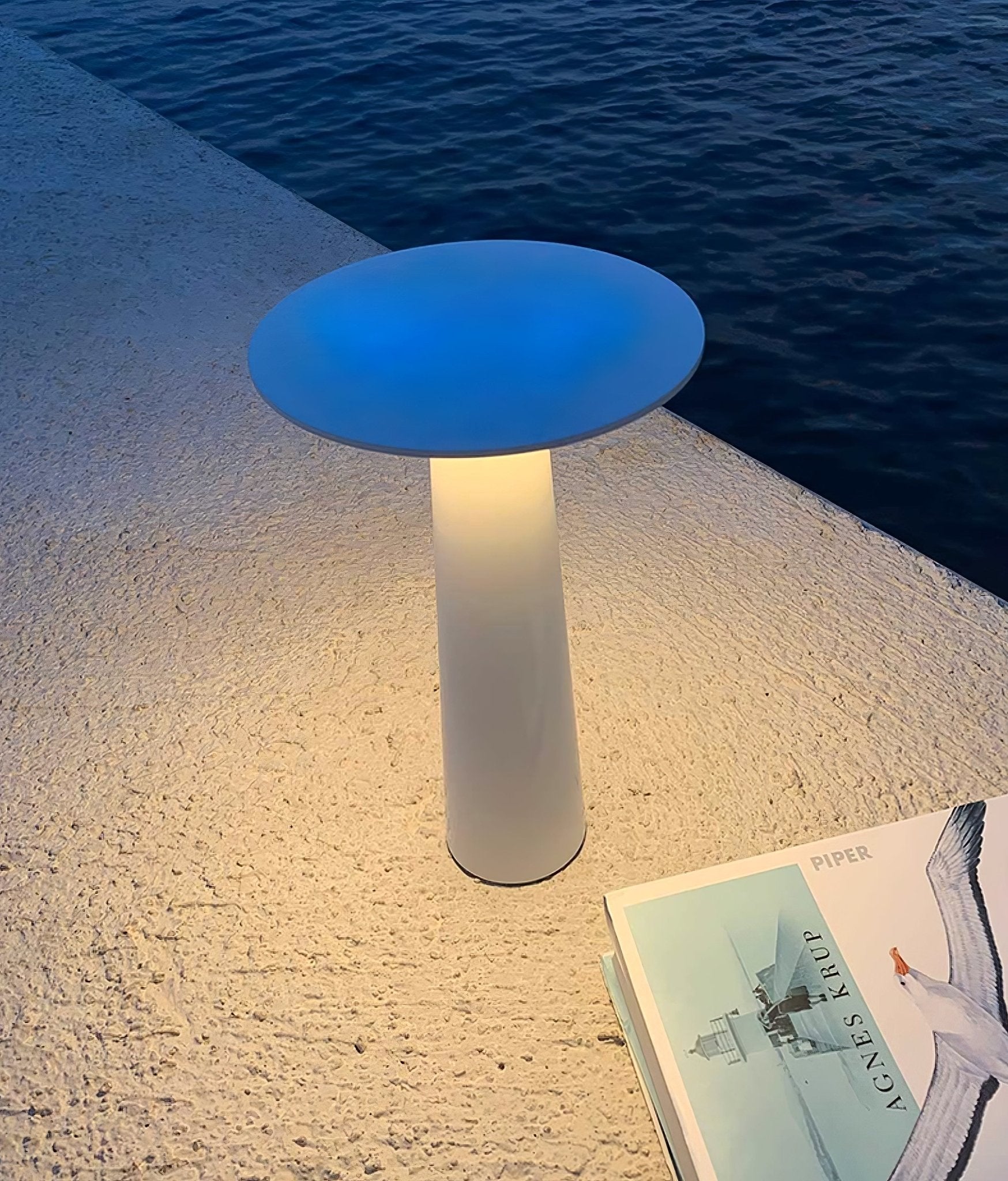Gwil Disk Outdoor Table Light-Neutral Decor