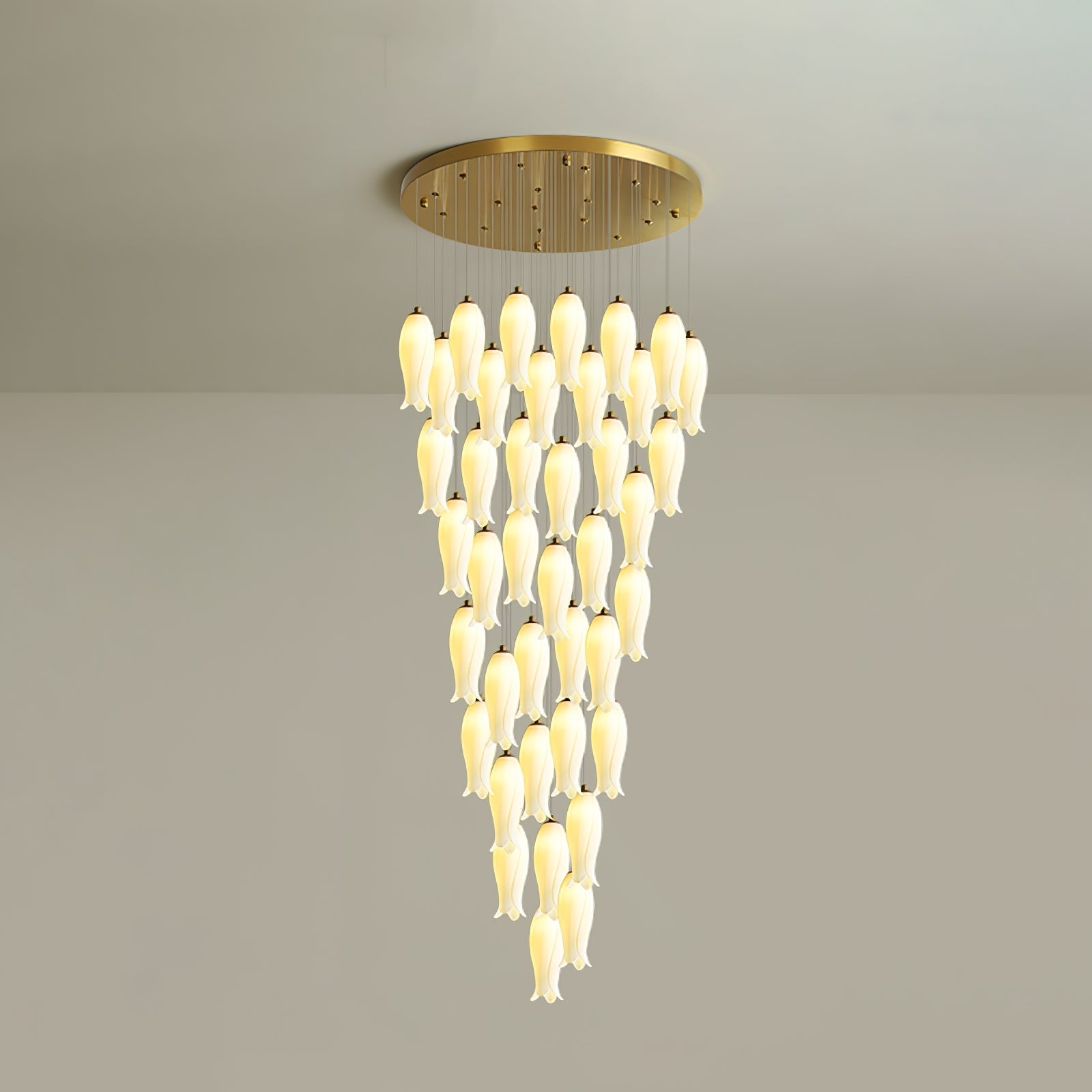 Sylirion Alabaster Brass Chandelier-Neutral Decor