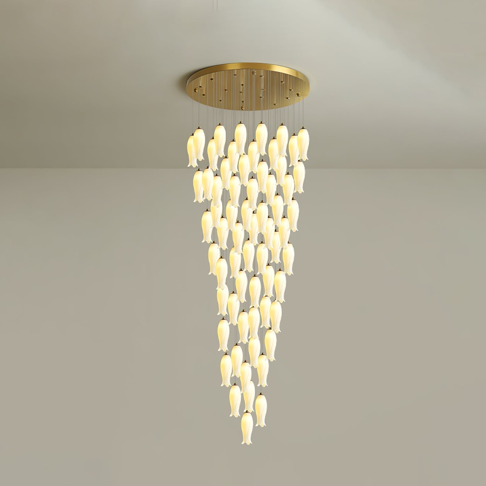 Sylirion Alabaster Brass Chandelier-Neutral Decor