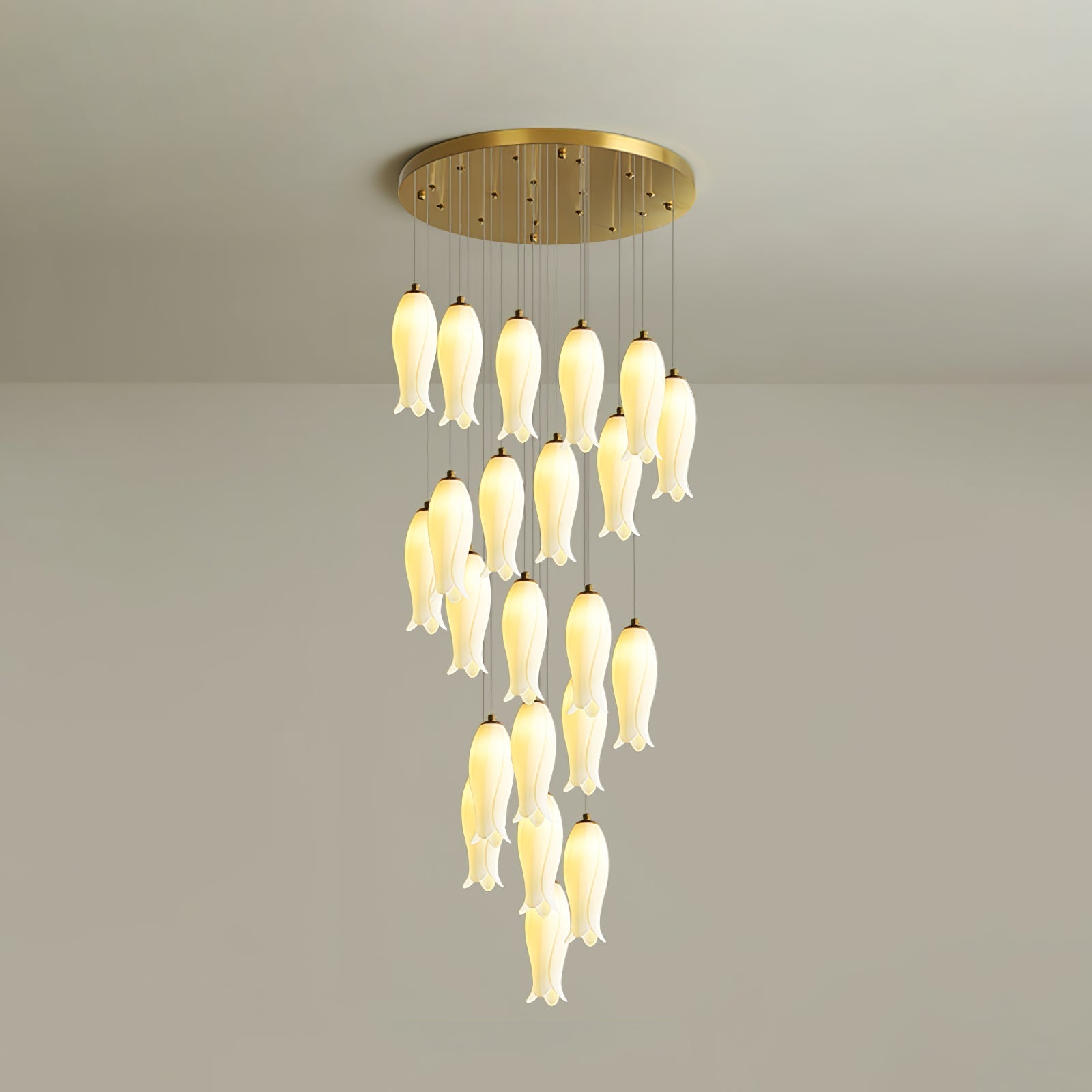 Sylirion Alabaster Brass Chandelier-Neutral Decor