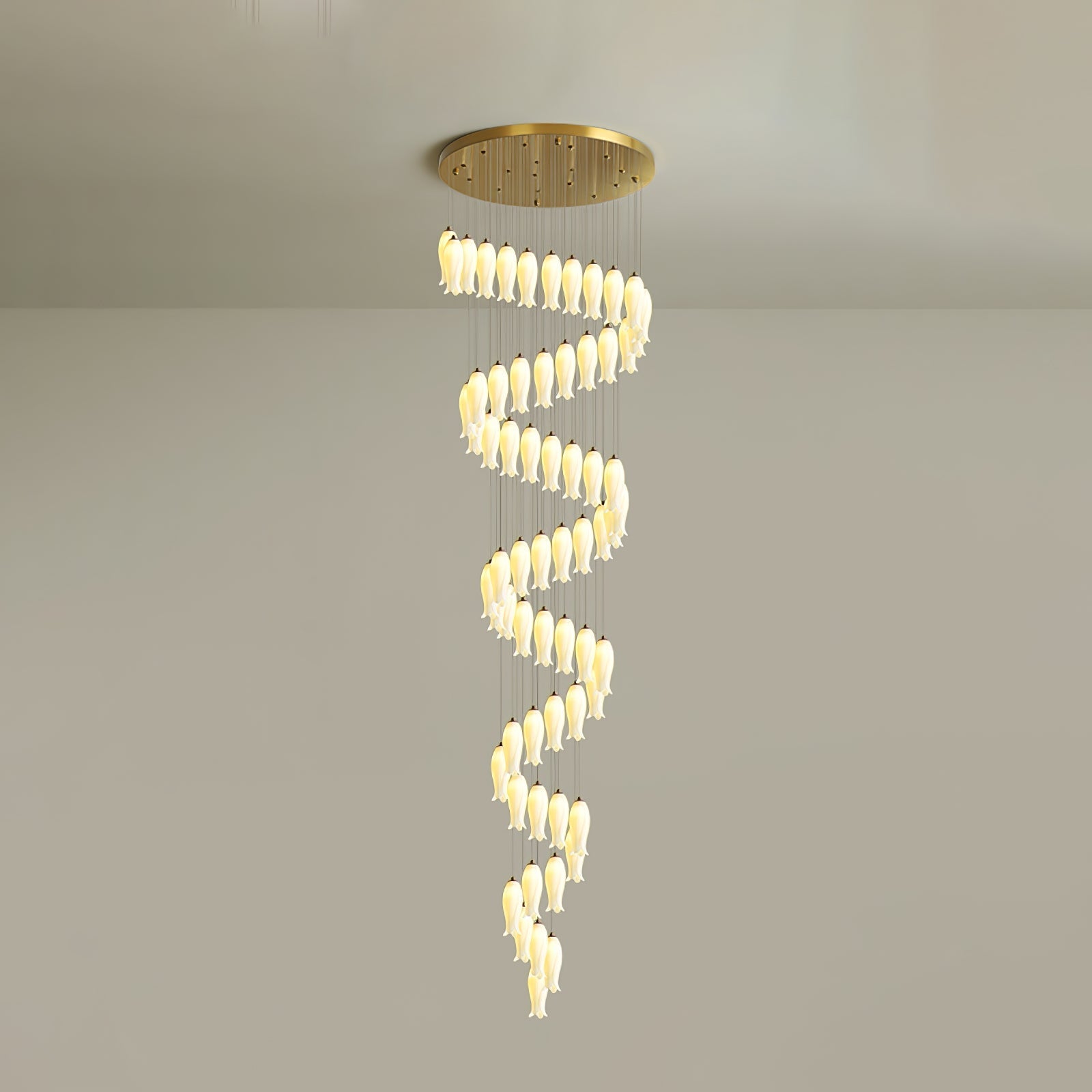 Sylirion Alabaster Brass Chandelier-Neutral Decor