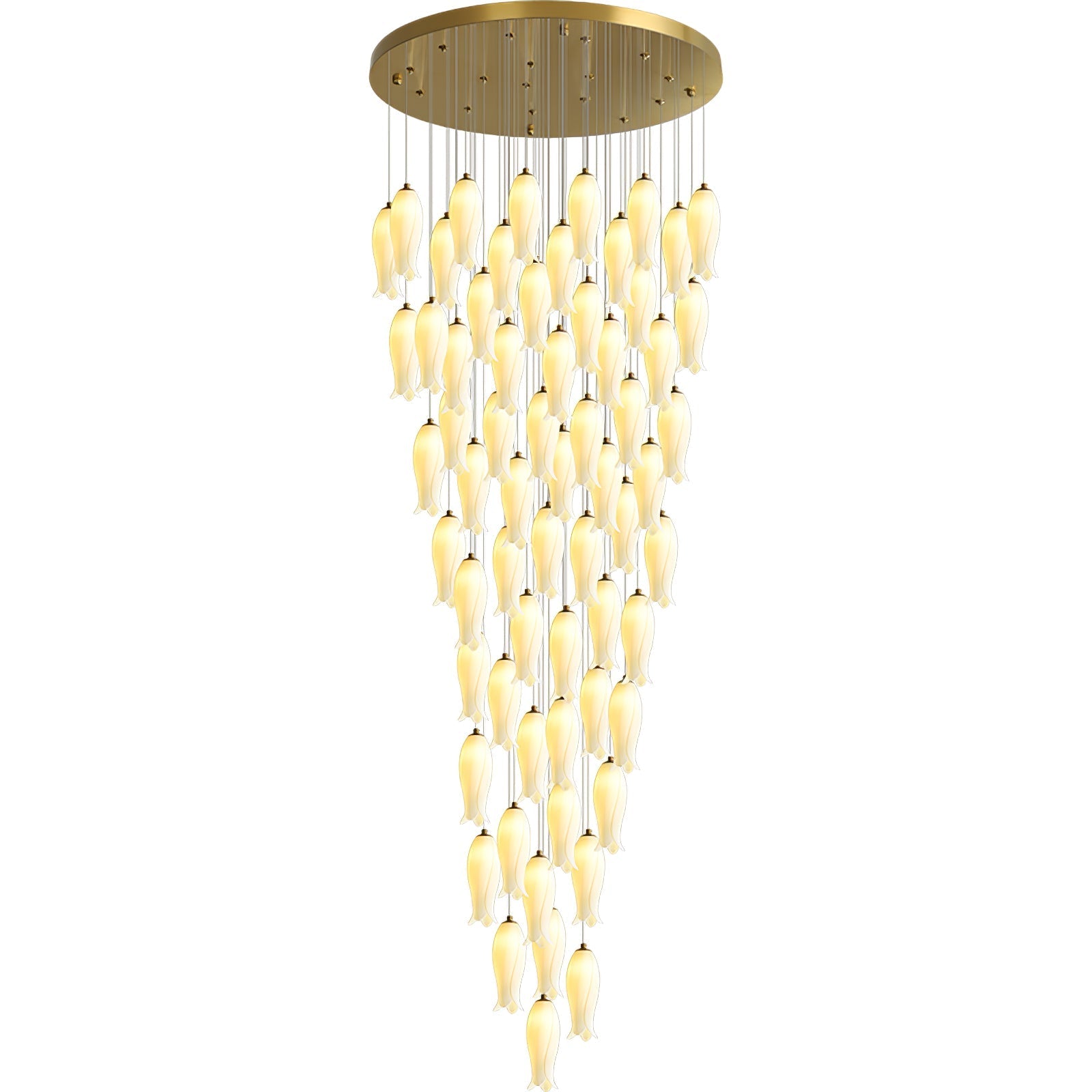 Sylirion Alabaster Brass Chandelier-Neutral Decor