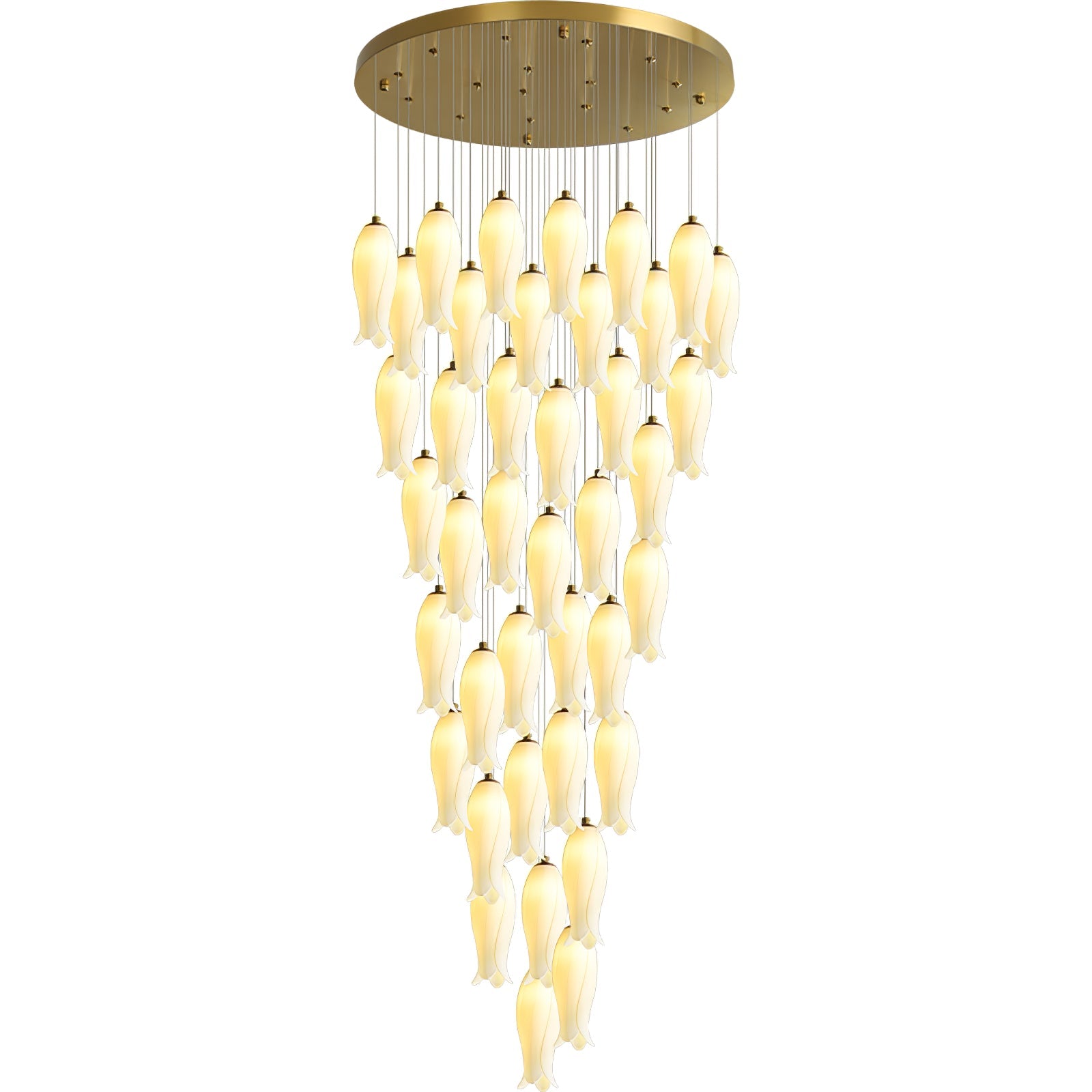 Sylirion Alabaster Brass Chandelier-Neutral Decor