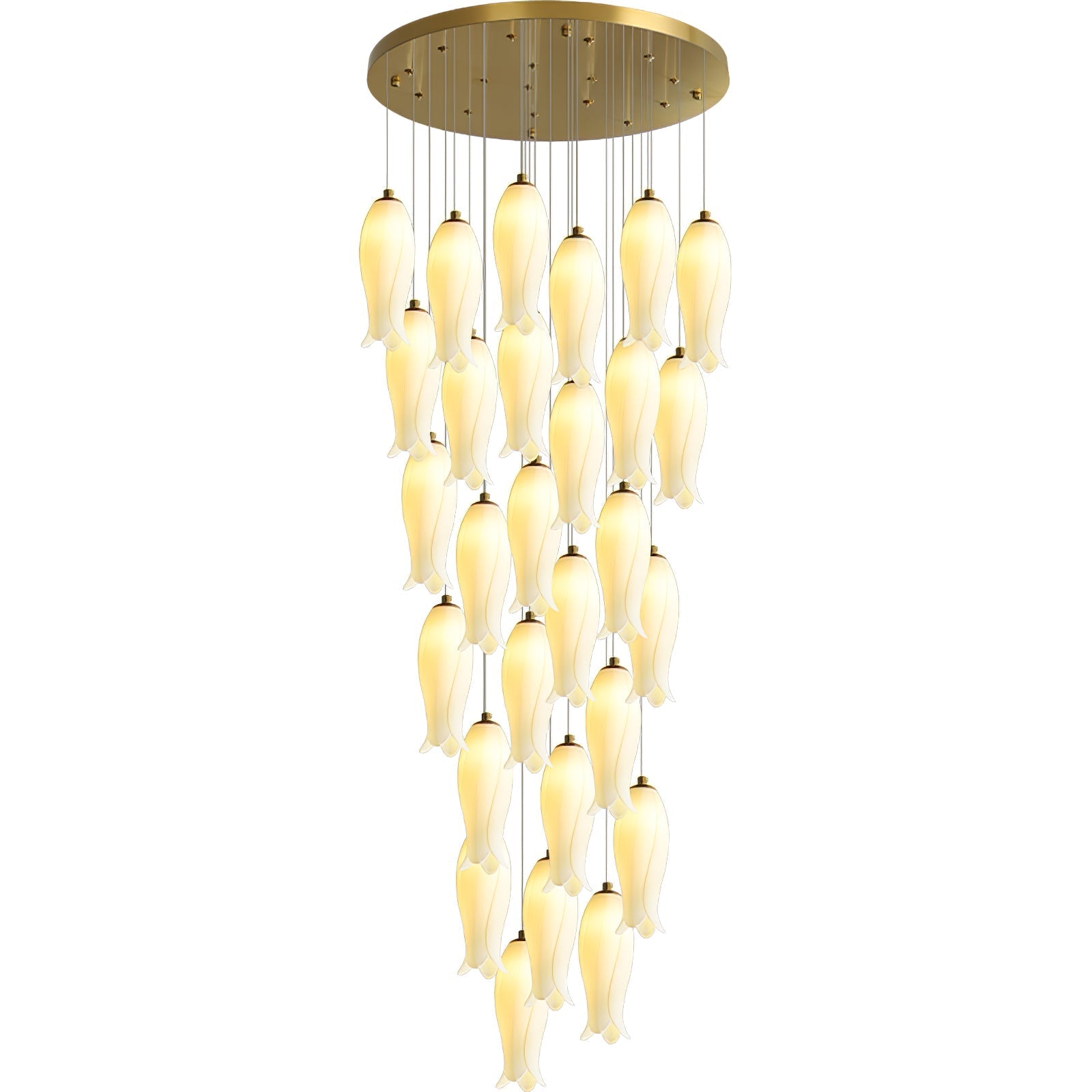 Sylirion Alabaster Brass Chandelier-Neutral Decor