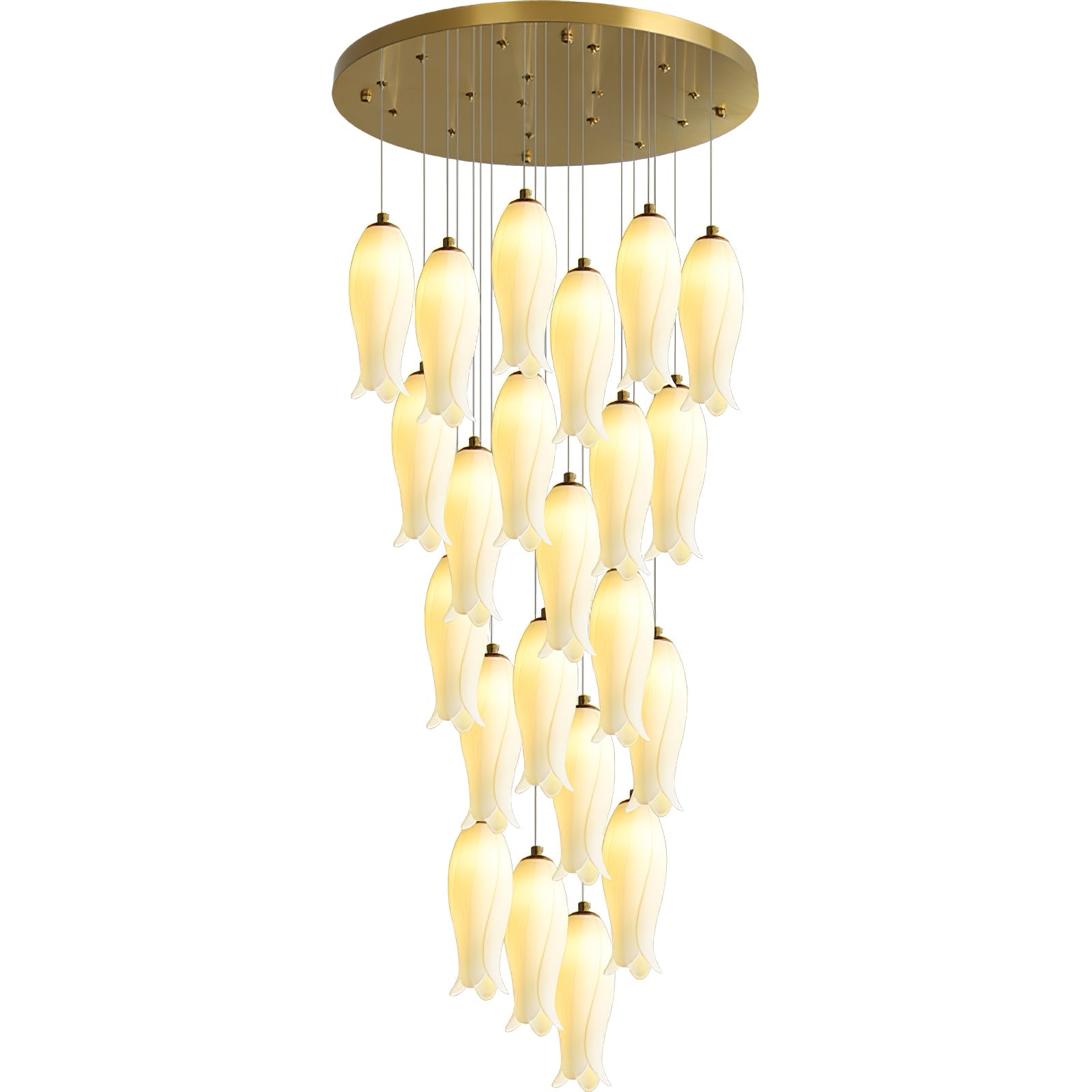 Sylirion Alabaster Brass Chandelier-Neutral Decor