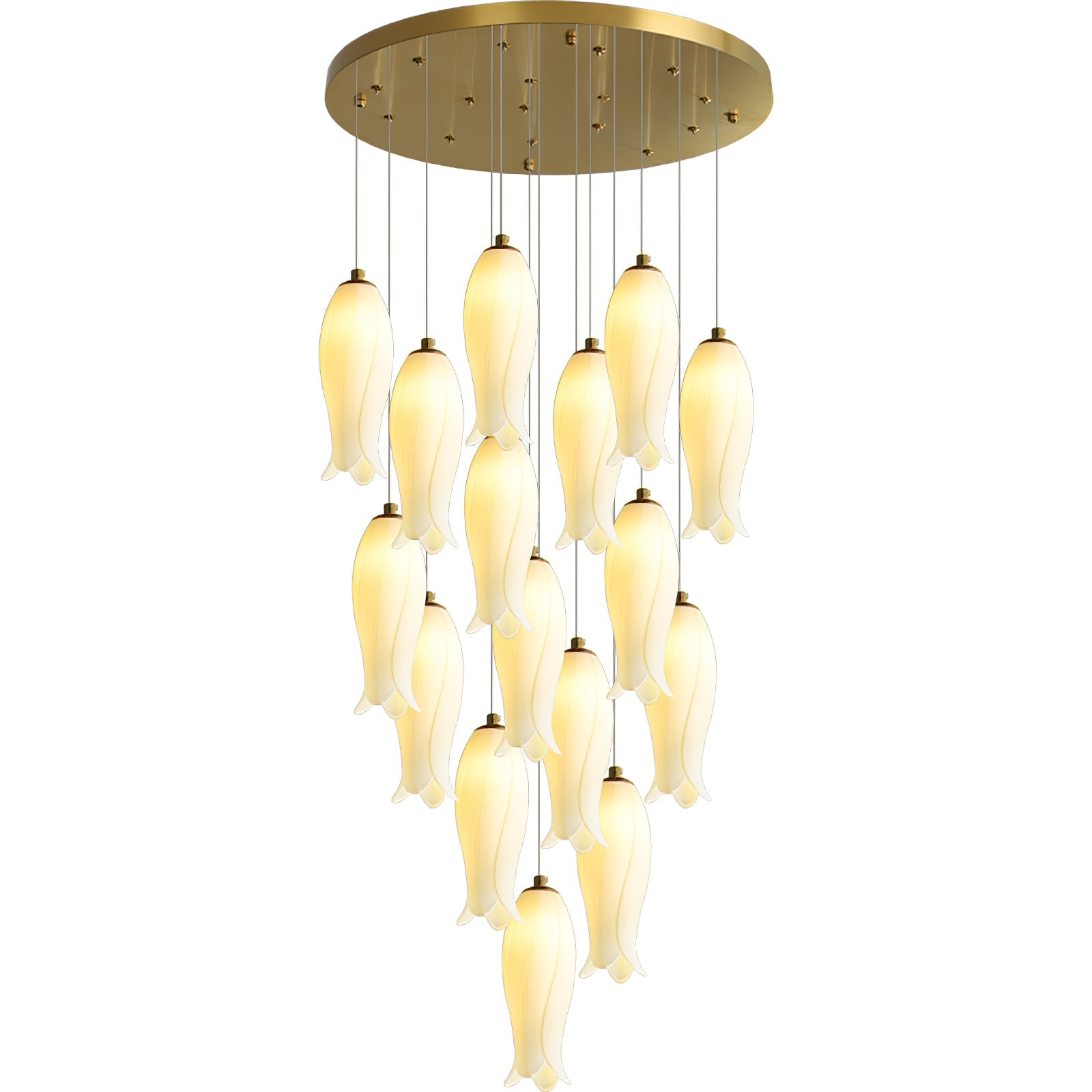 Sylirion Alabaster Brass Chandelier-Neutral Decor