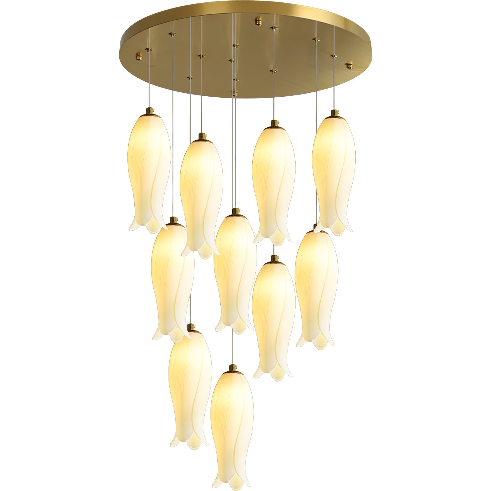 Sylirion Alabaster Brass Chandelier-Neutral Decor