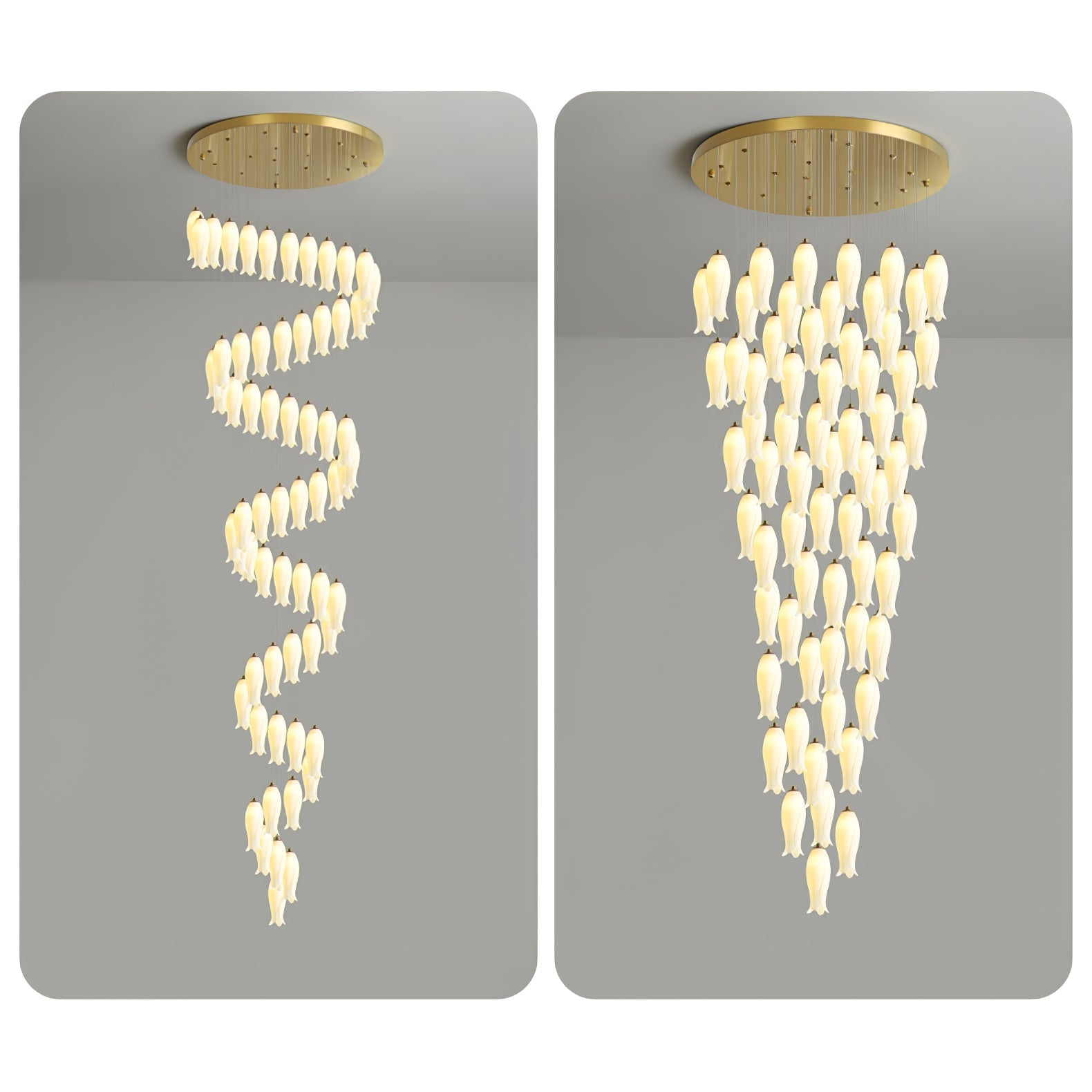 Sylirion Alabaster Brass Chandelier-Neutral Decor