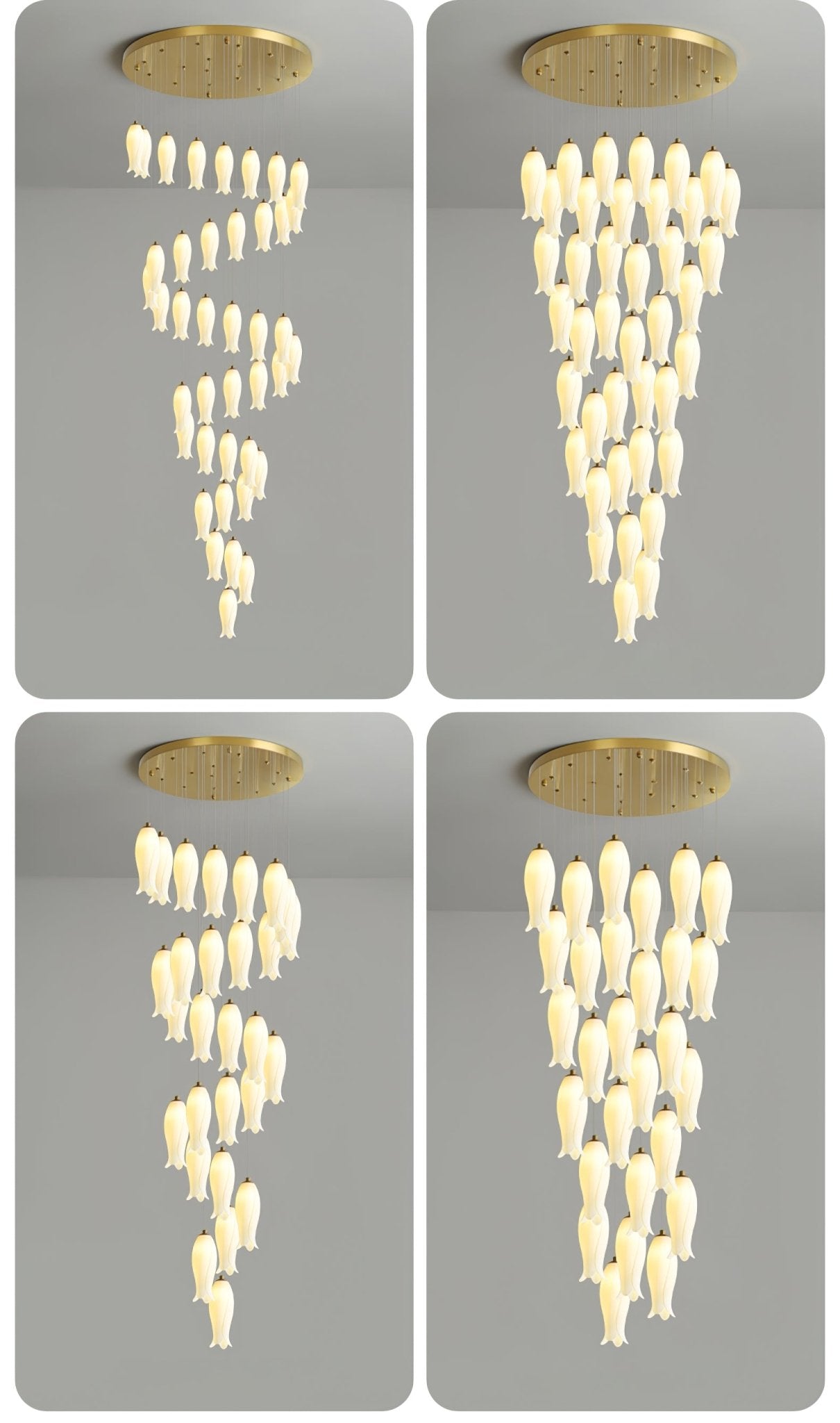 Sylirion Alabaster Brass Chandelier-Neutral Decor