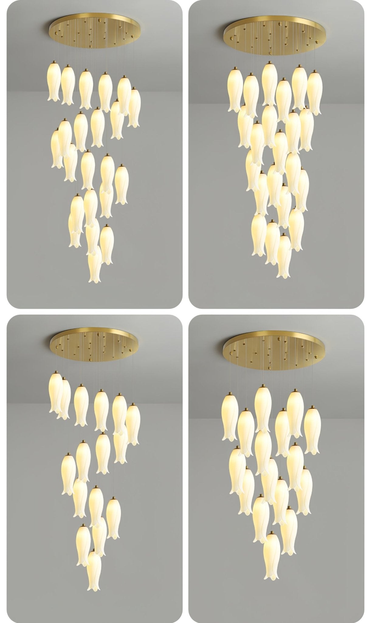 Sylirion Alabaster Brass Chandelier-Neutral Decor