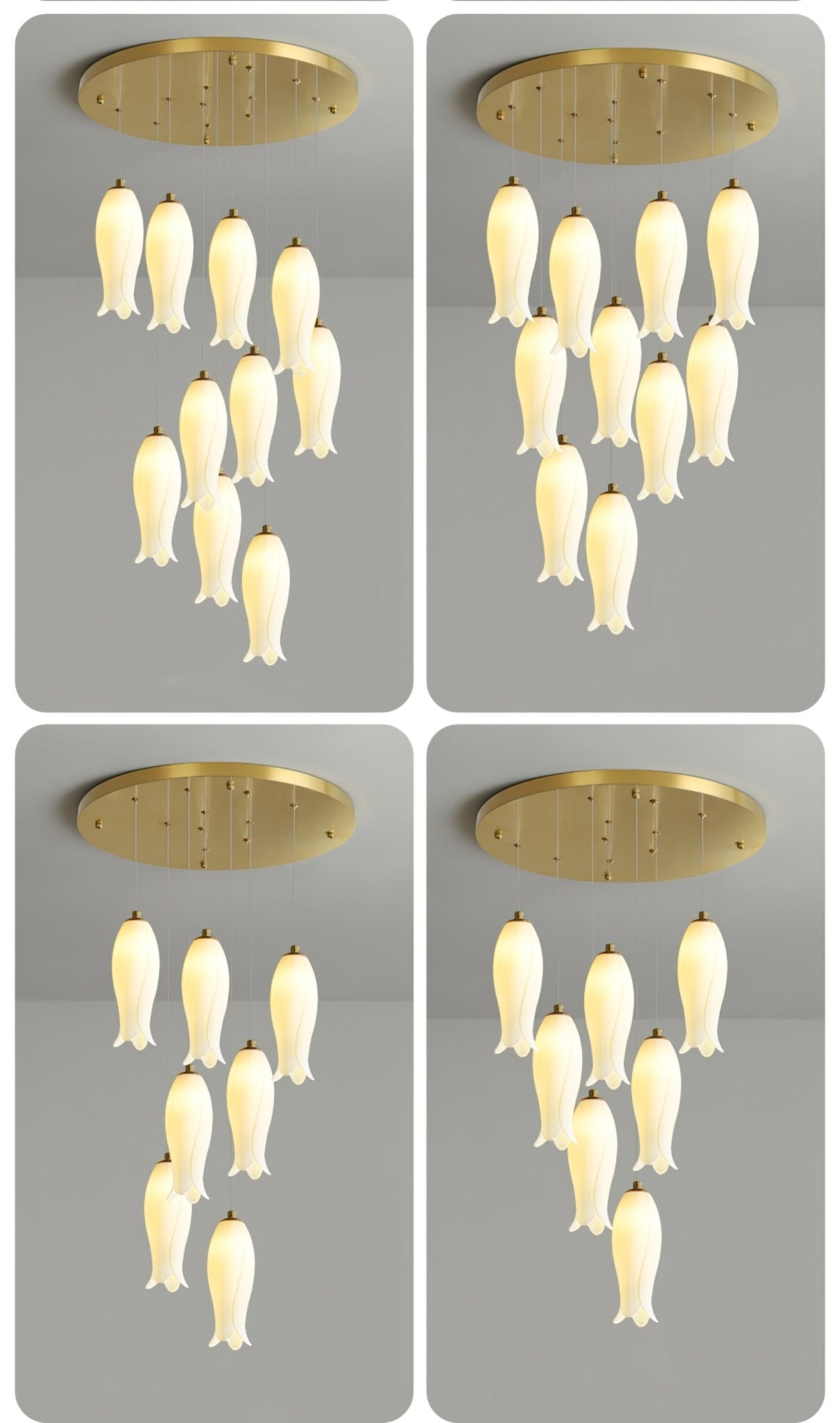 Sylirion Alabaster Brass Chandelier-Neutral Decor