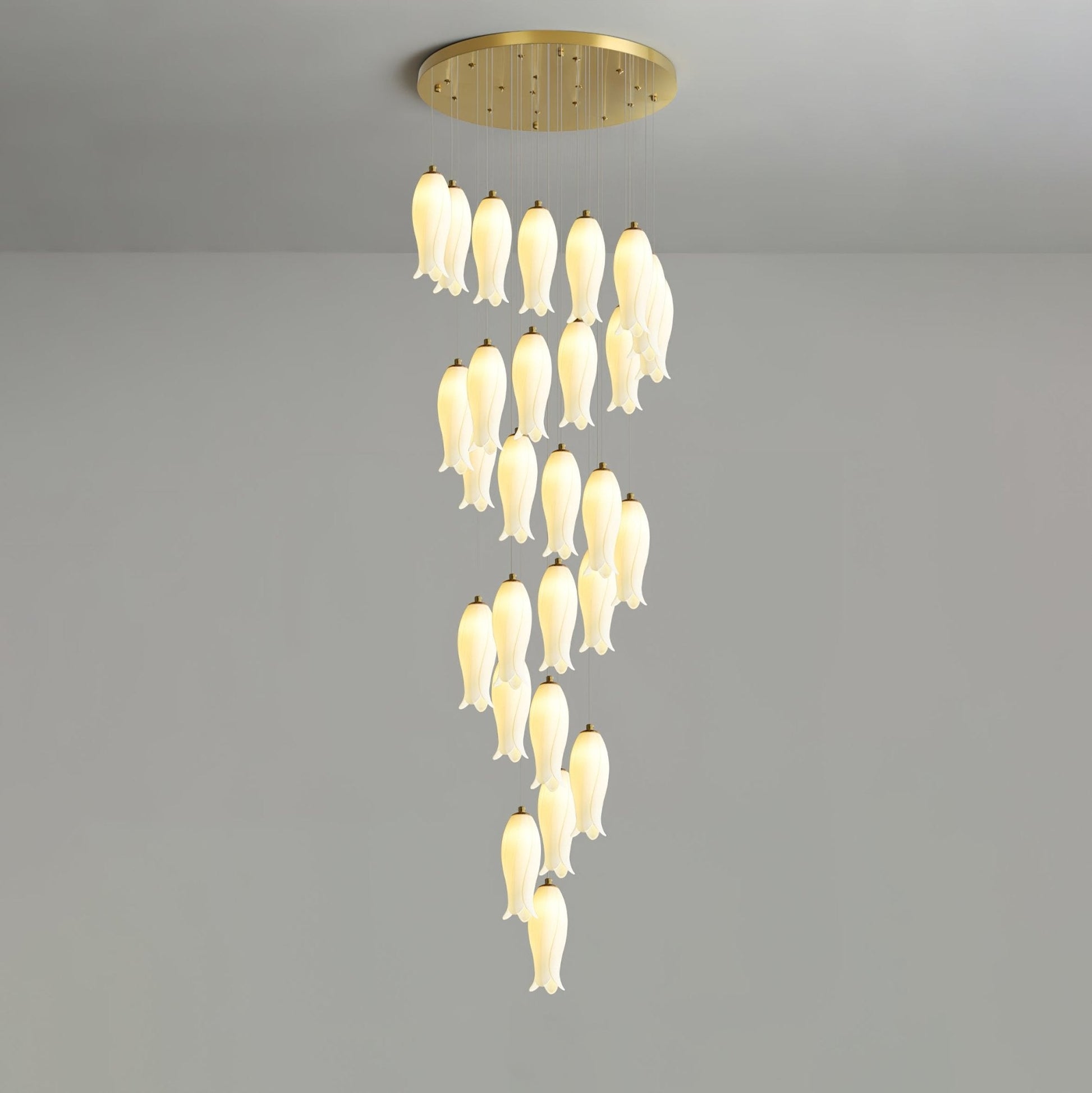 Sylirion Alabaster Brass Chandelier-Neutral Decor