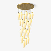 Sylirion Alabaster Brass Chandelier-Neutral Decor
