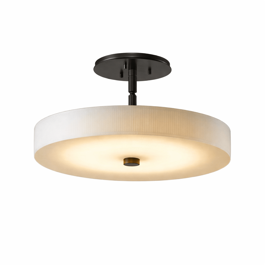 Luma Linen Drum Ceiling Light-Neutral Decor
