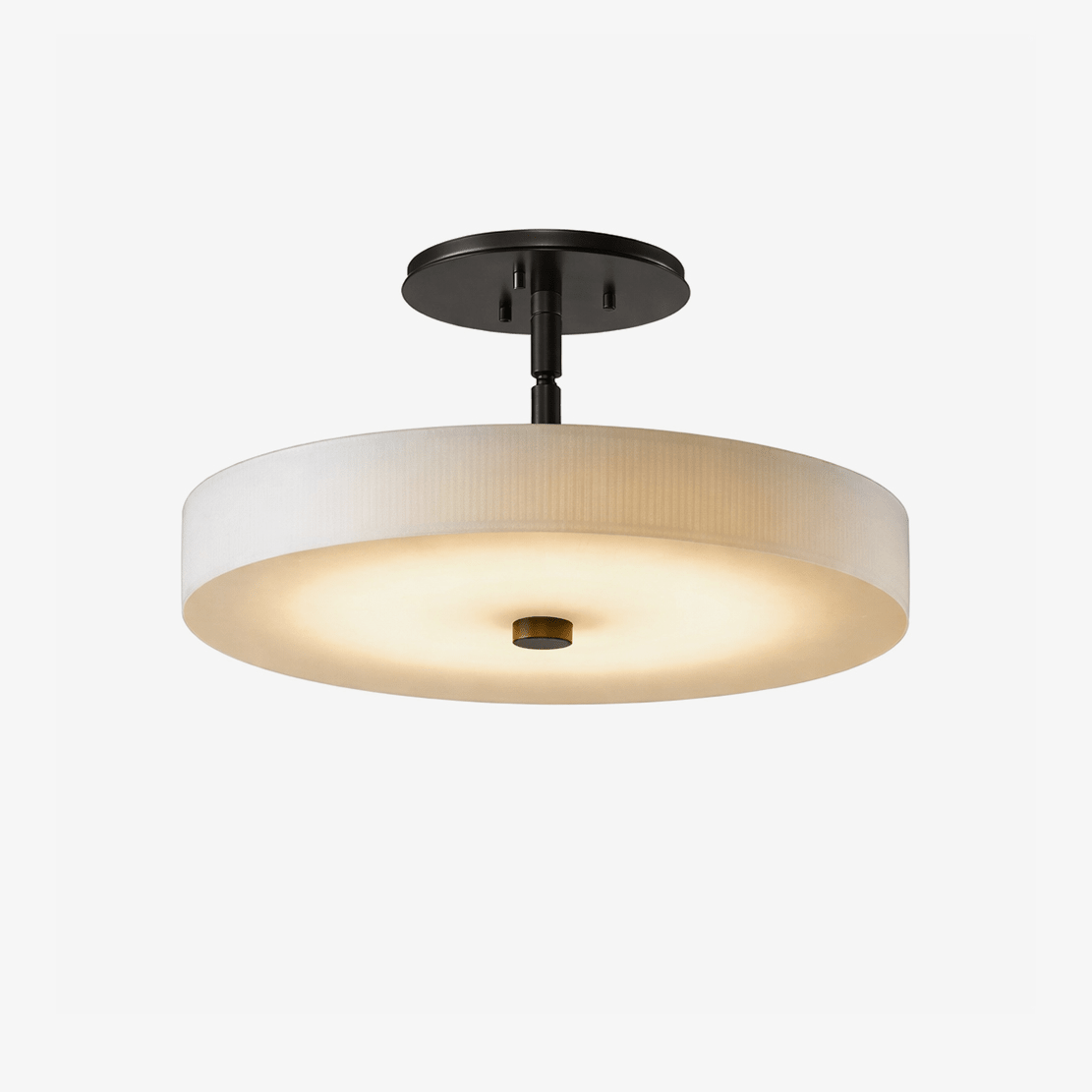 Luma Linen Drum Ceiling Light-Neutral Decor