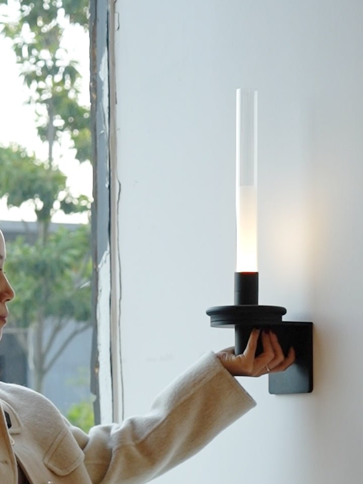 Ripz Stem Rechargeable Glass Wall Lamp-Neutral Decor
