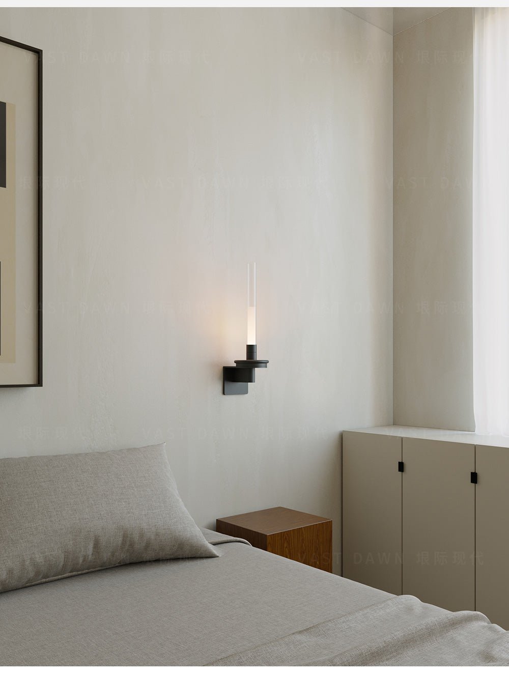 Ripz Stem Rechargeable Glass Wall Lamp-Neutral Decor