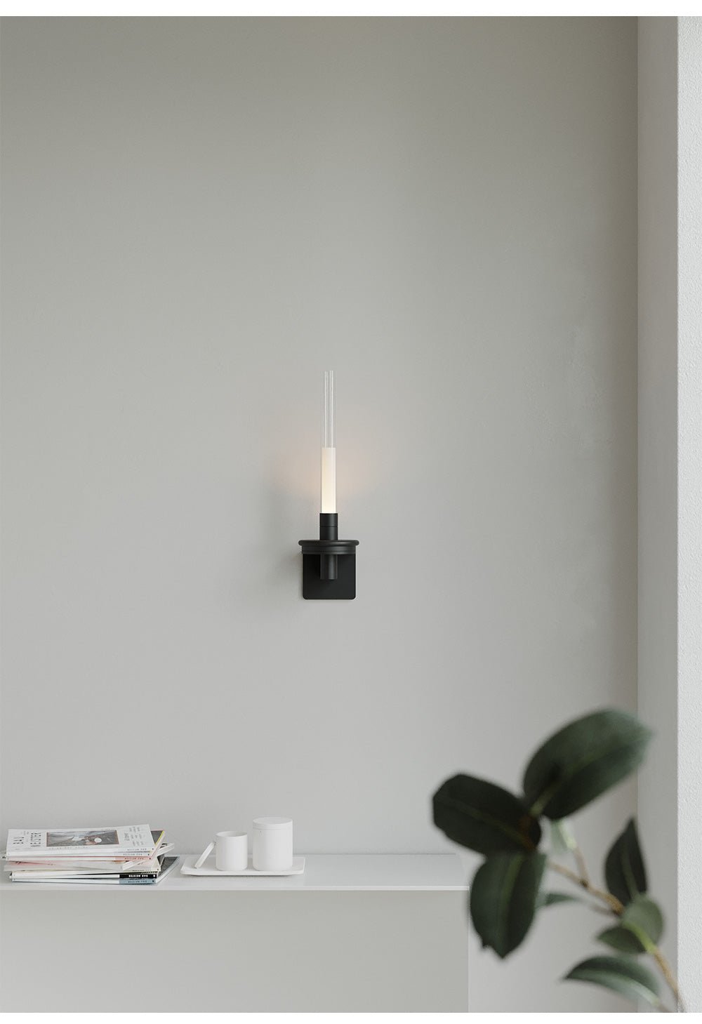 Ripz Stem Rechargeable Glass Wall Lamp-Neutral Decor