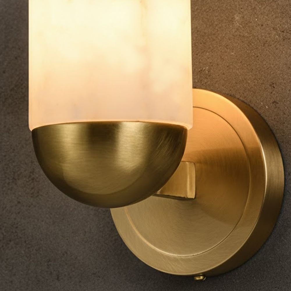 Top-down view of the Lumeers Alabaster Wall Lamp.