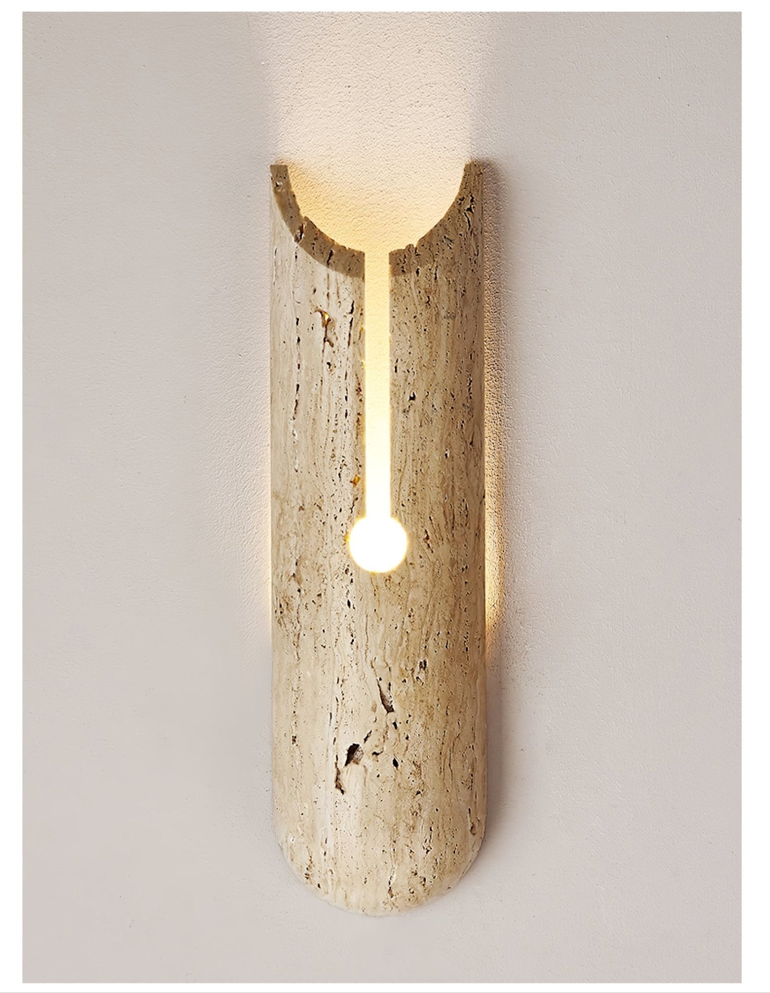 Elraeila Rustic Travertine Wall Light-Neutral Decor