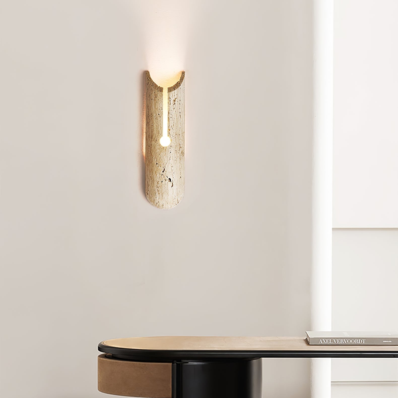 Elraeila Rustic Travertine Wall Light-Neutral Decor
