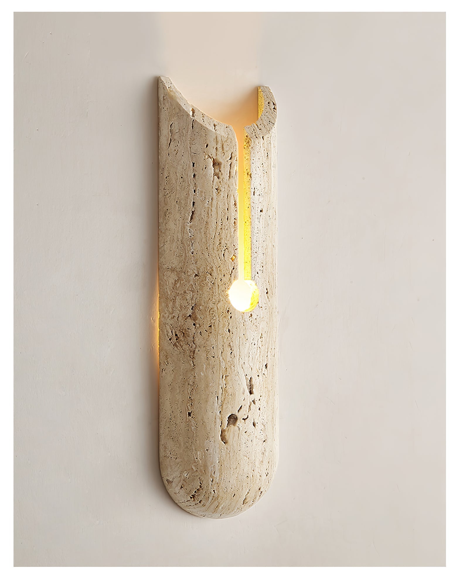Elraeila Rustic Travertine Wall Light-Neutral Decor