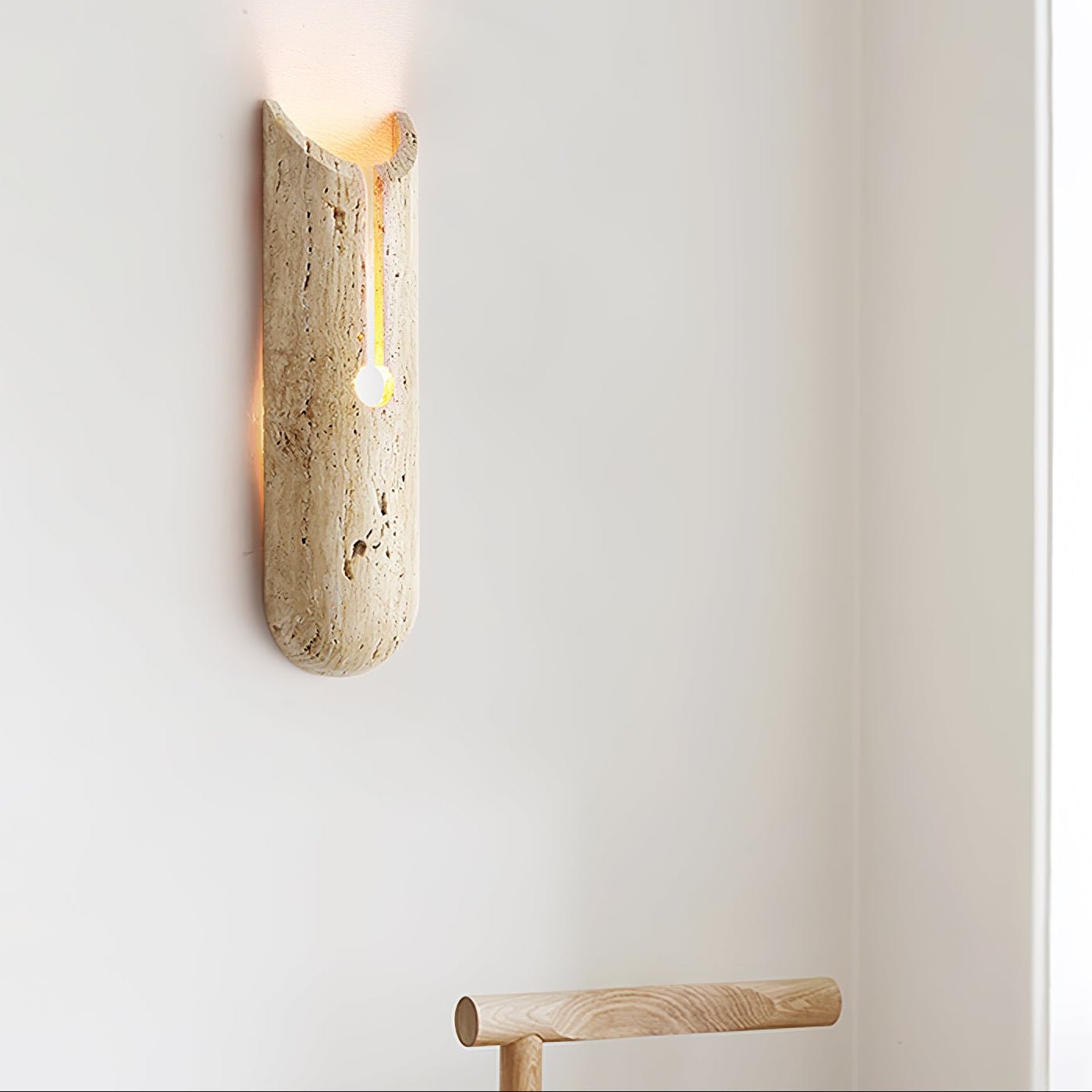 Elraeila Rustic Travertine Wall Light-Neutral Decor