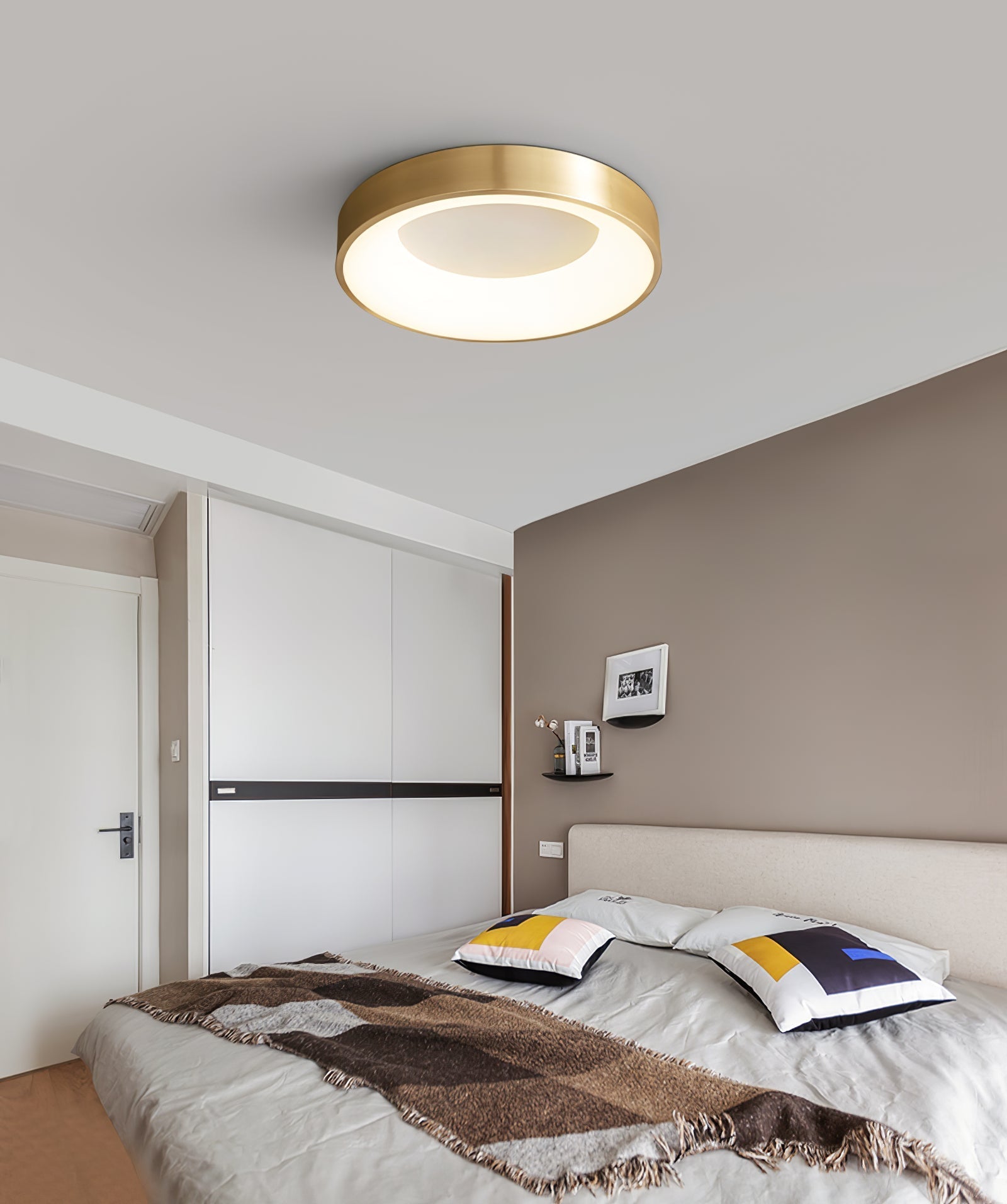 Zetheos Modern Minimalist Brass Ceiling Light-Neutral Decor