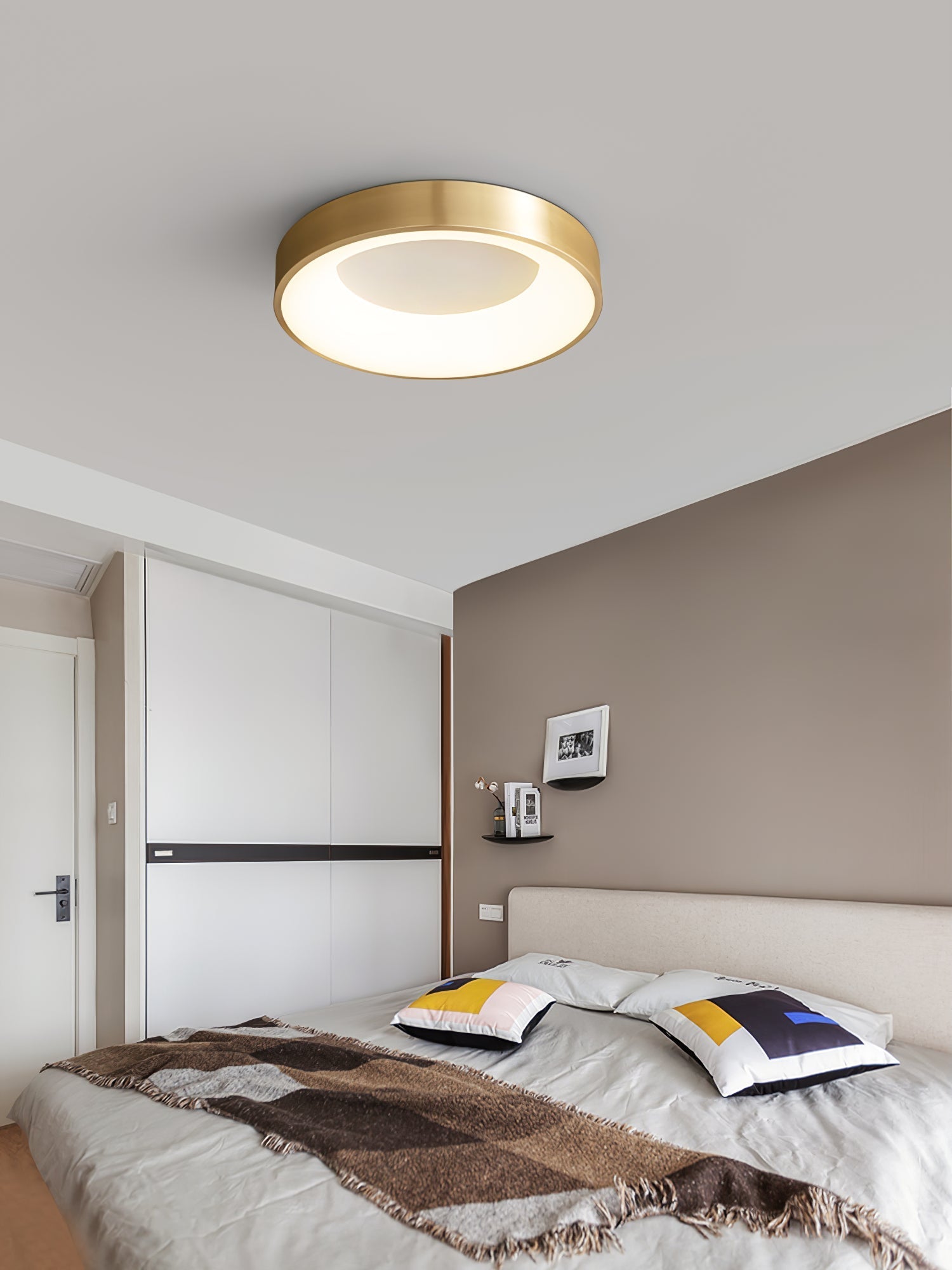Zetheos Modern Minimalist Brass Ceiling Light-Neutral Decor