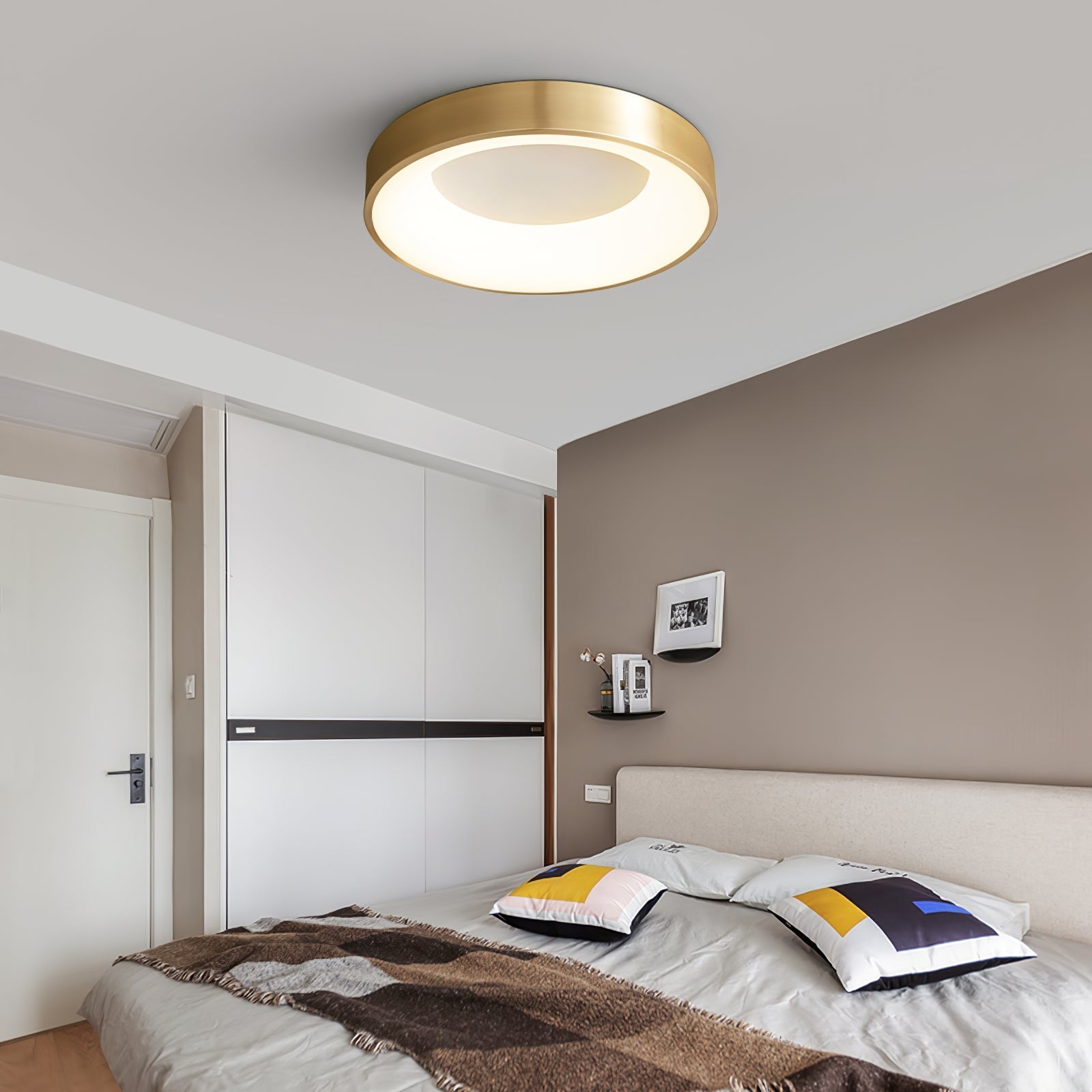 Zetheos Modern Minimalist Brass Ceiling Light-Neutral Decor