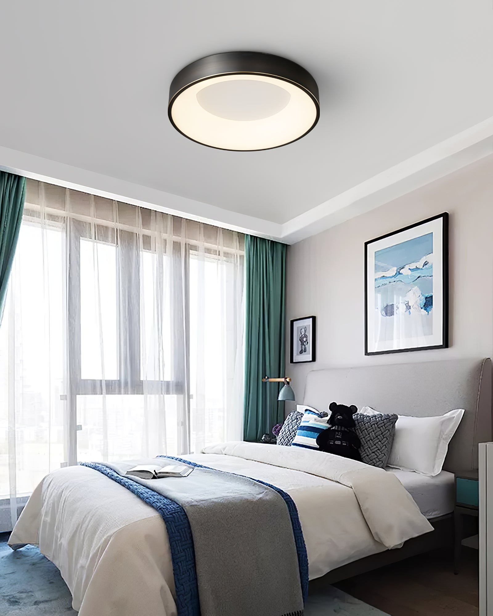 Zetheos Modern Minimalist Brass Ceiling Light-Neutral Decor