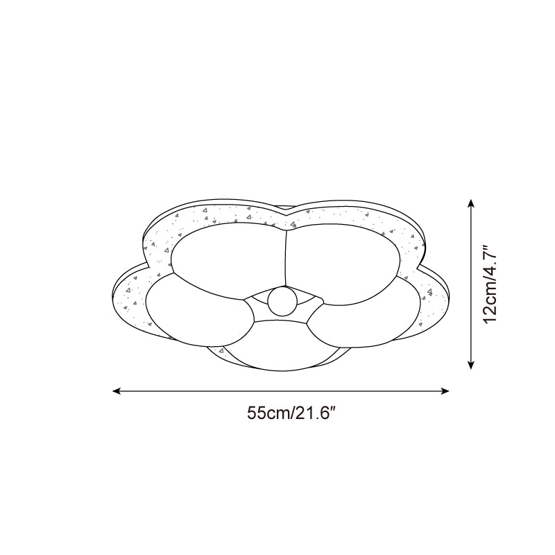 Riita Flower Ceiling Light Travertine