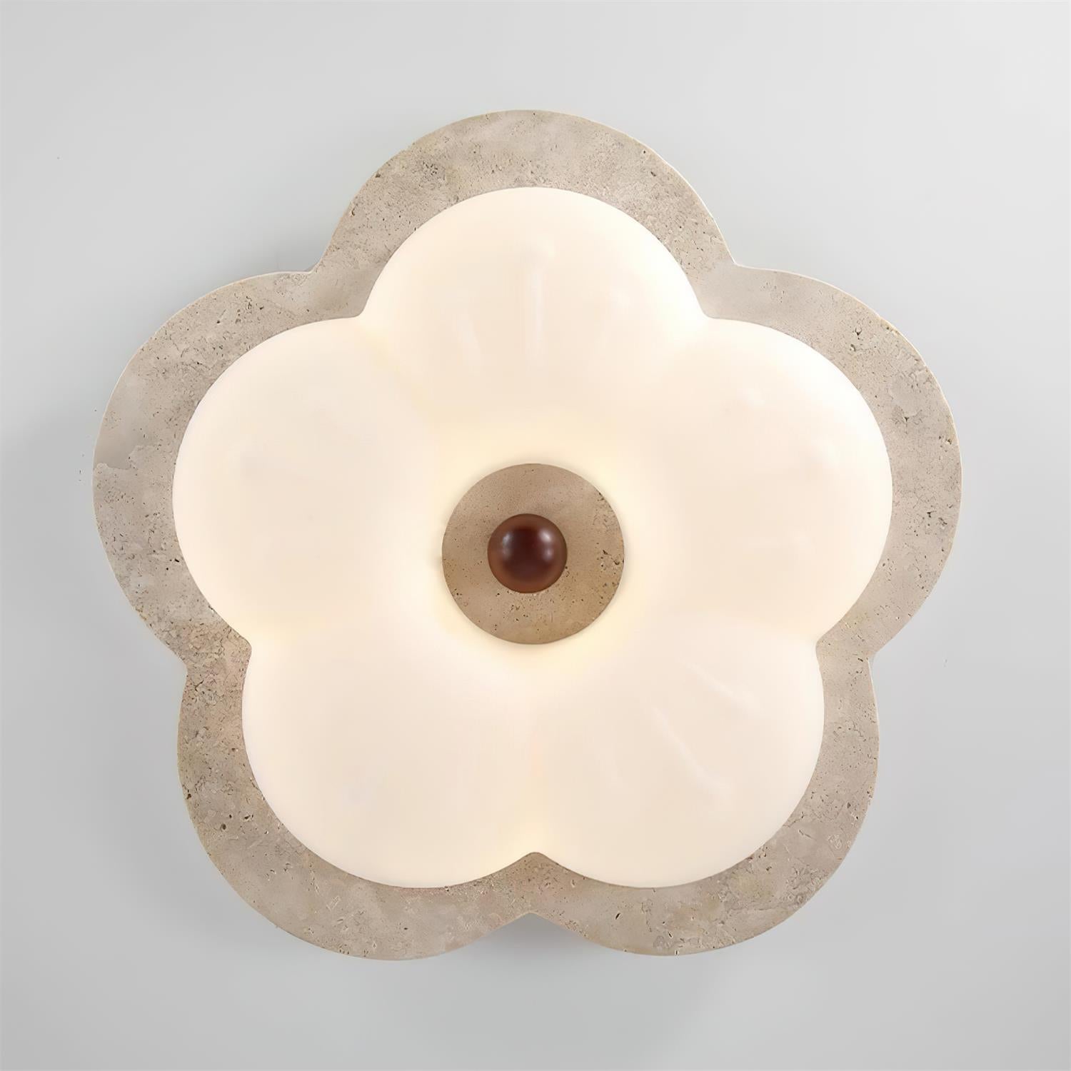 Riita Flower Ceiling Light Travertine