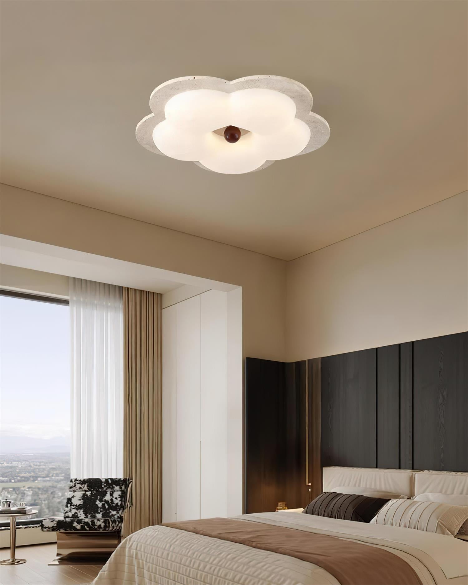 Riita Flower Ceiling Light Travertine