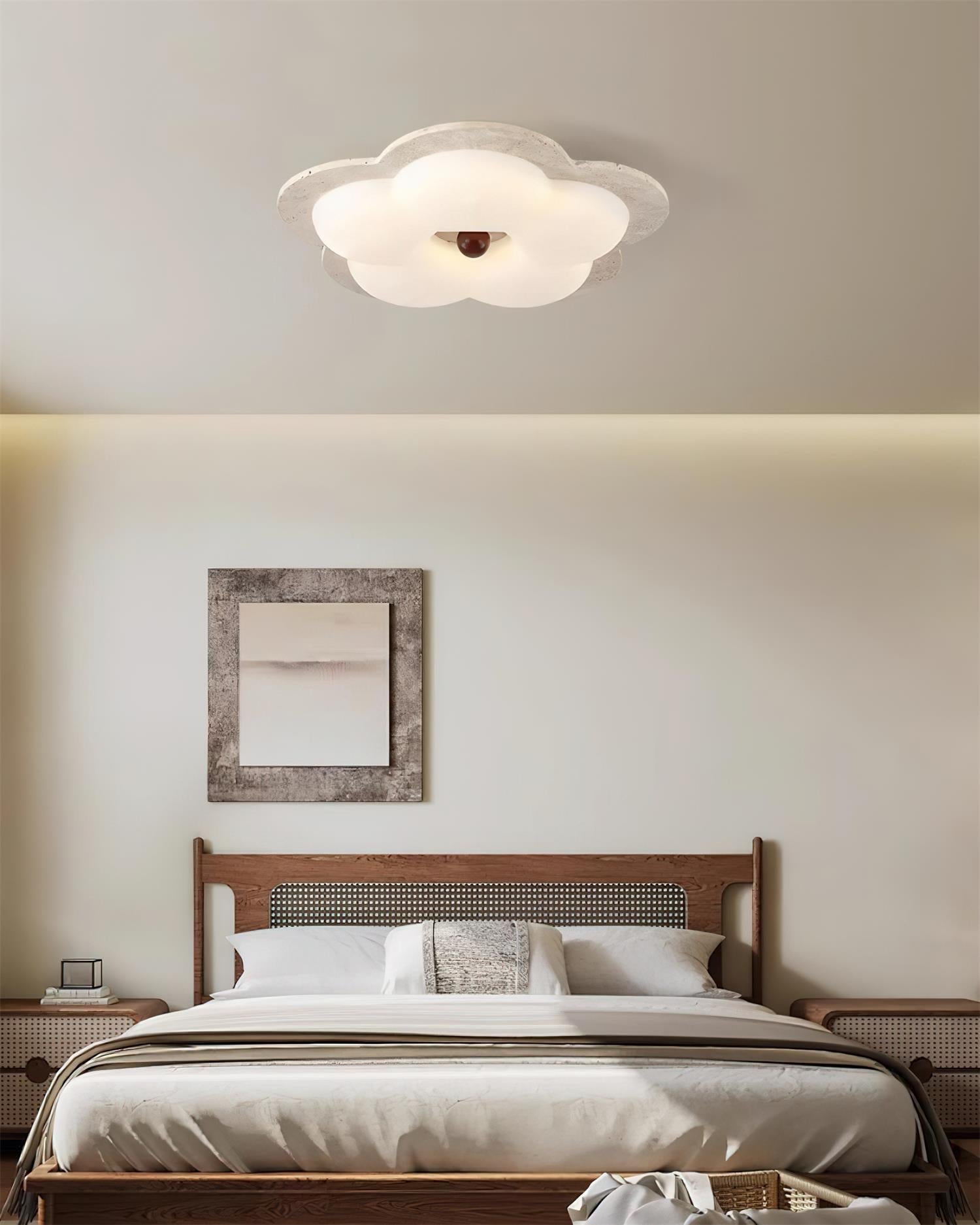 Riita Flower Ceiling Light Travertine